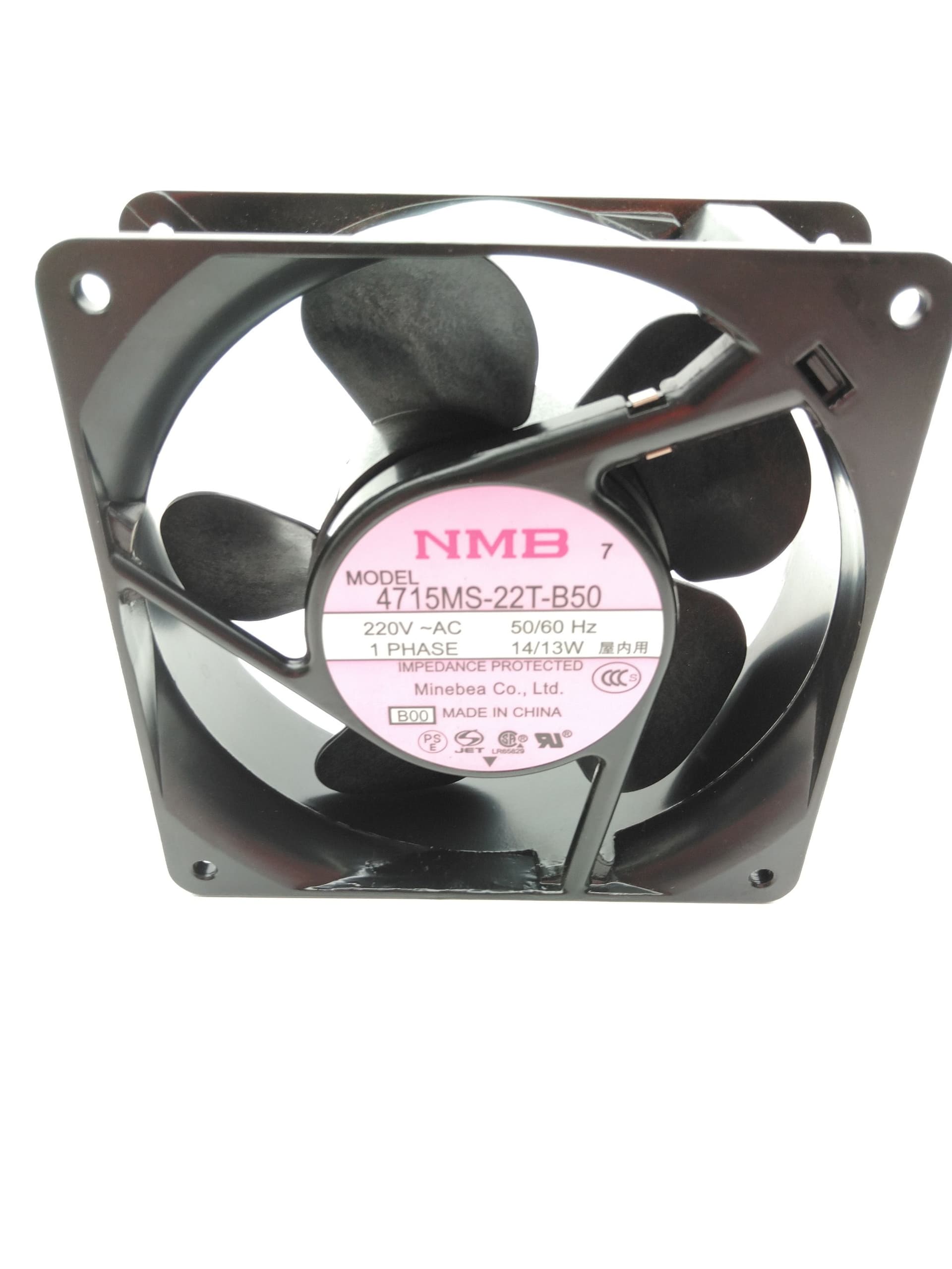 NMB Technologies 4715MS-22T-B50 Axial Fan, 102CFM, 220V, 119mm SQ x 38mm Deep