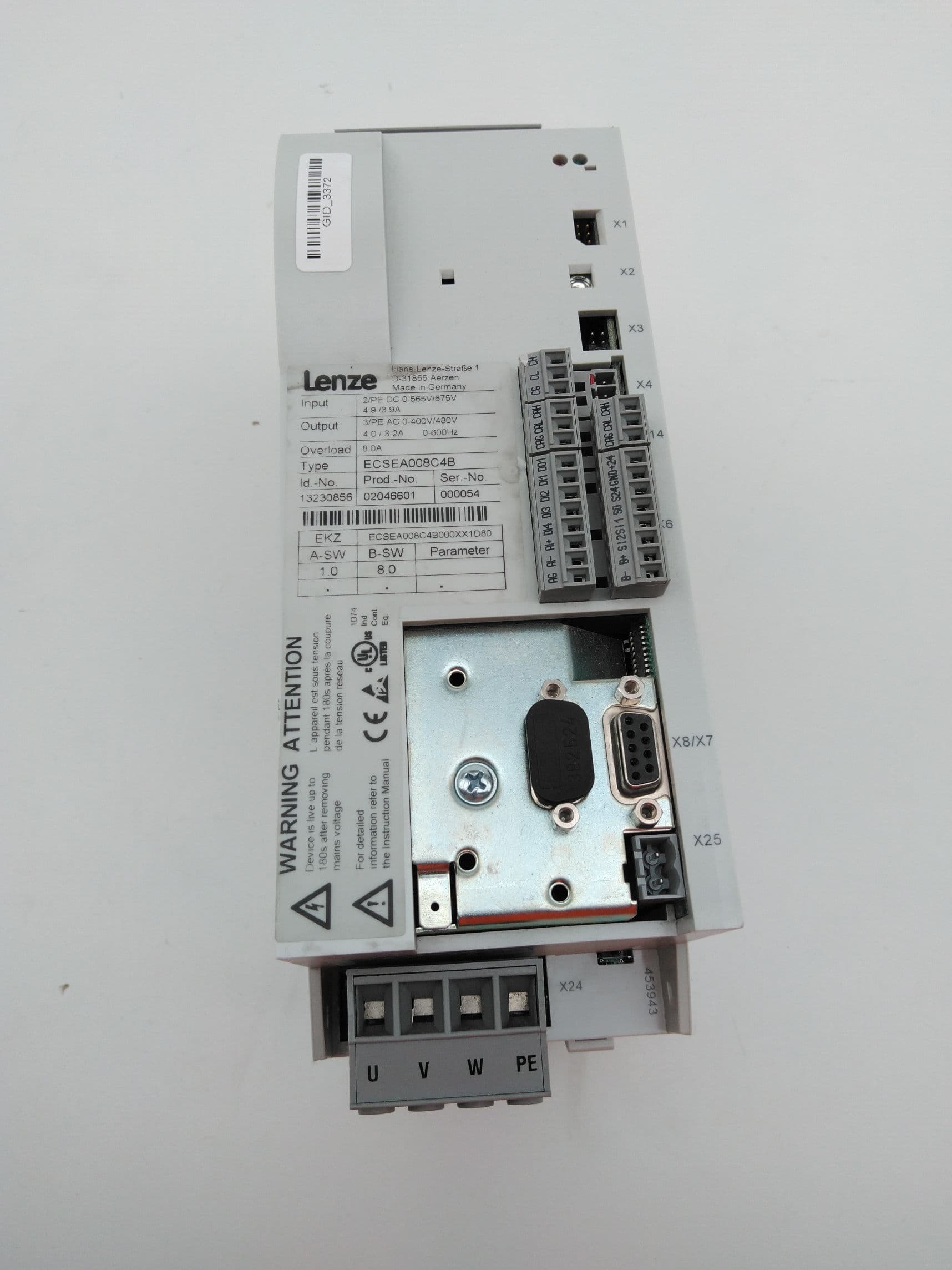Lenze ECSEA008C4B Servo System Axis Module, 8A