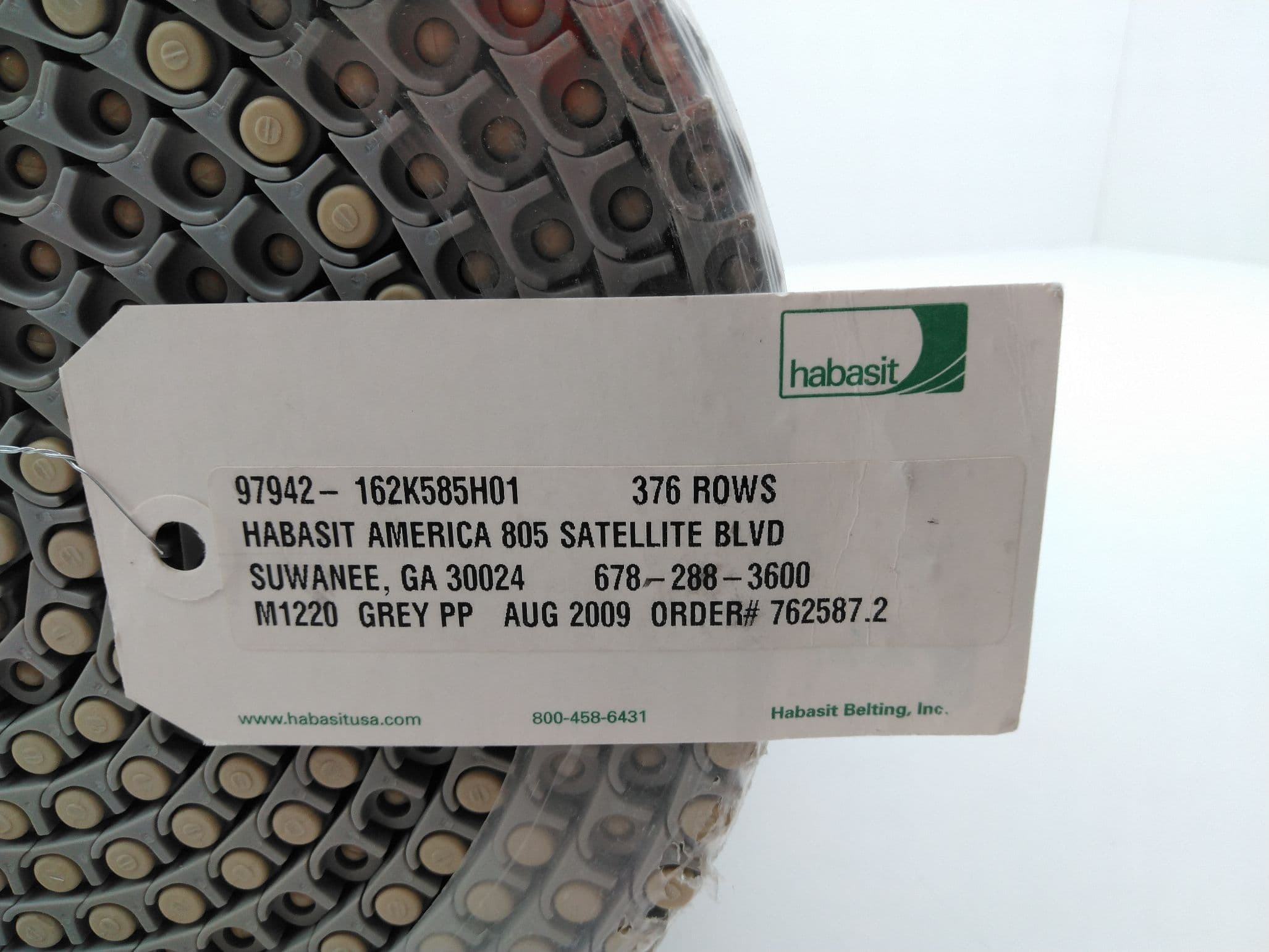 Habasit 162k585H01 Modular Belting, W=600mm, L=4715mm