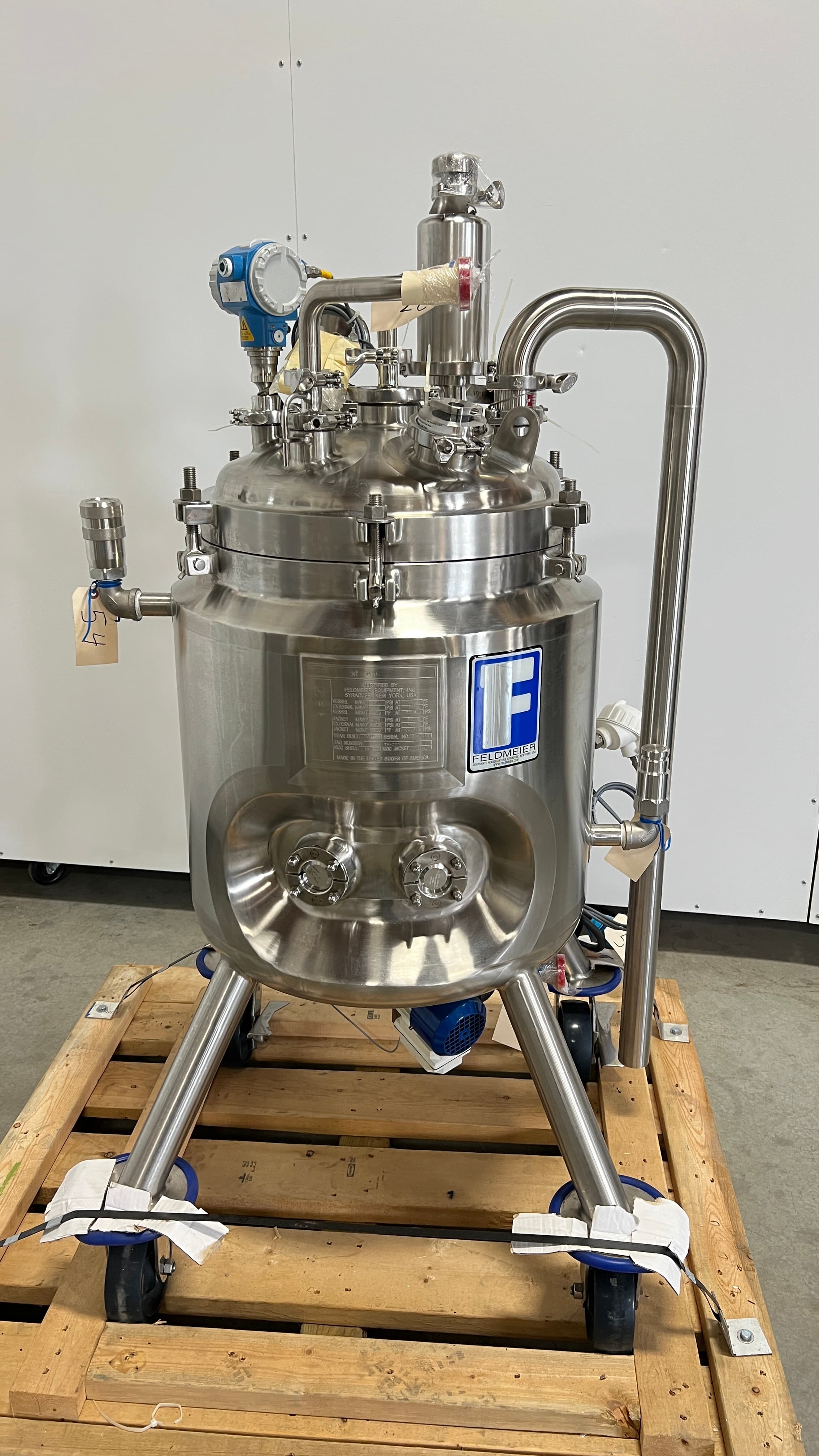Feldmeier Reactor UF/DF Vessel 75L, 316 SS, Jacketed, Removable top