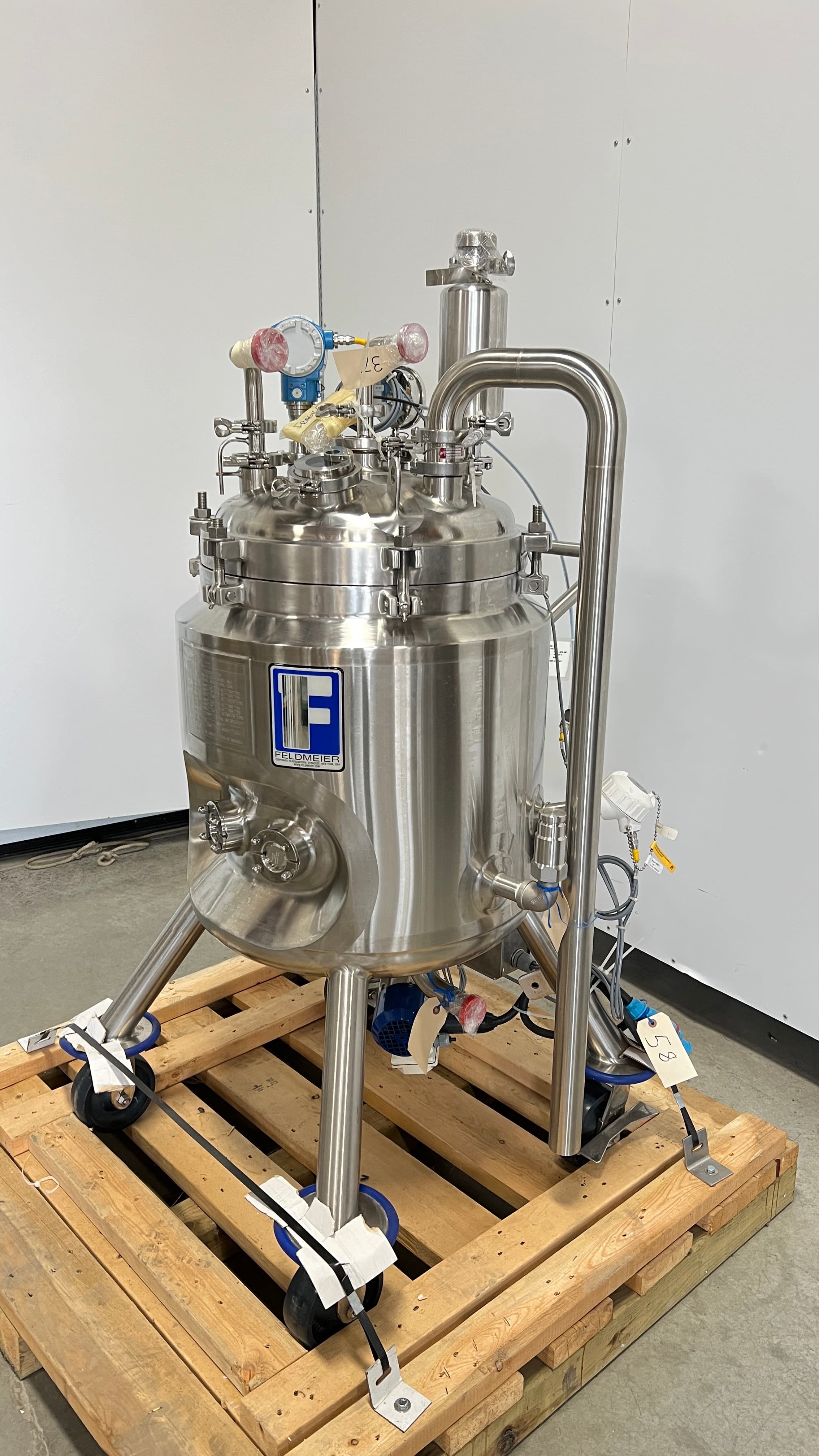 Feldmeier Reactor UF/DF Vessel 75L, 316 SS, Jacketed, Removable top