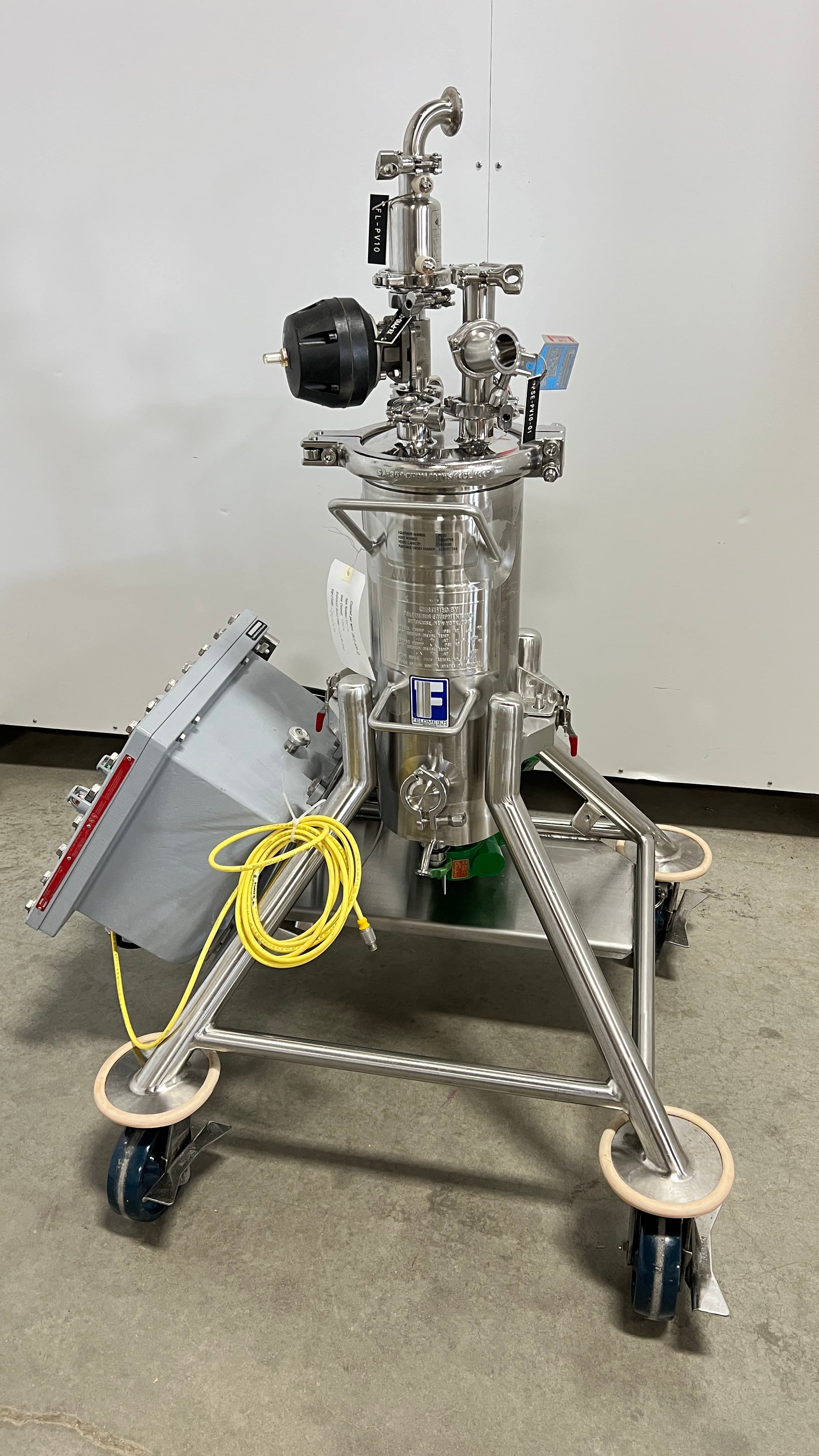 Feldmeier 15L, Reactor - Pressure Vessel 316SS with Agitator