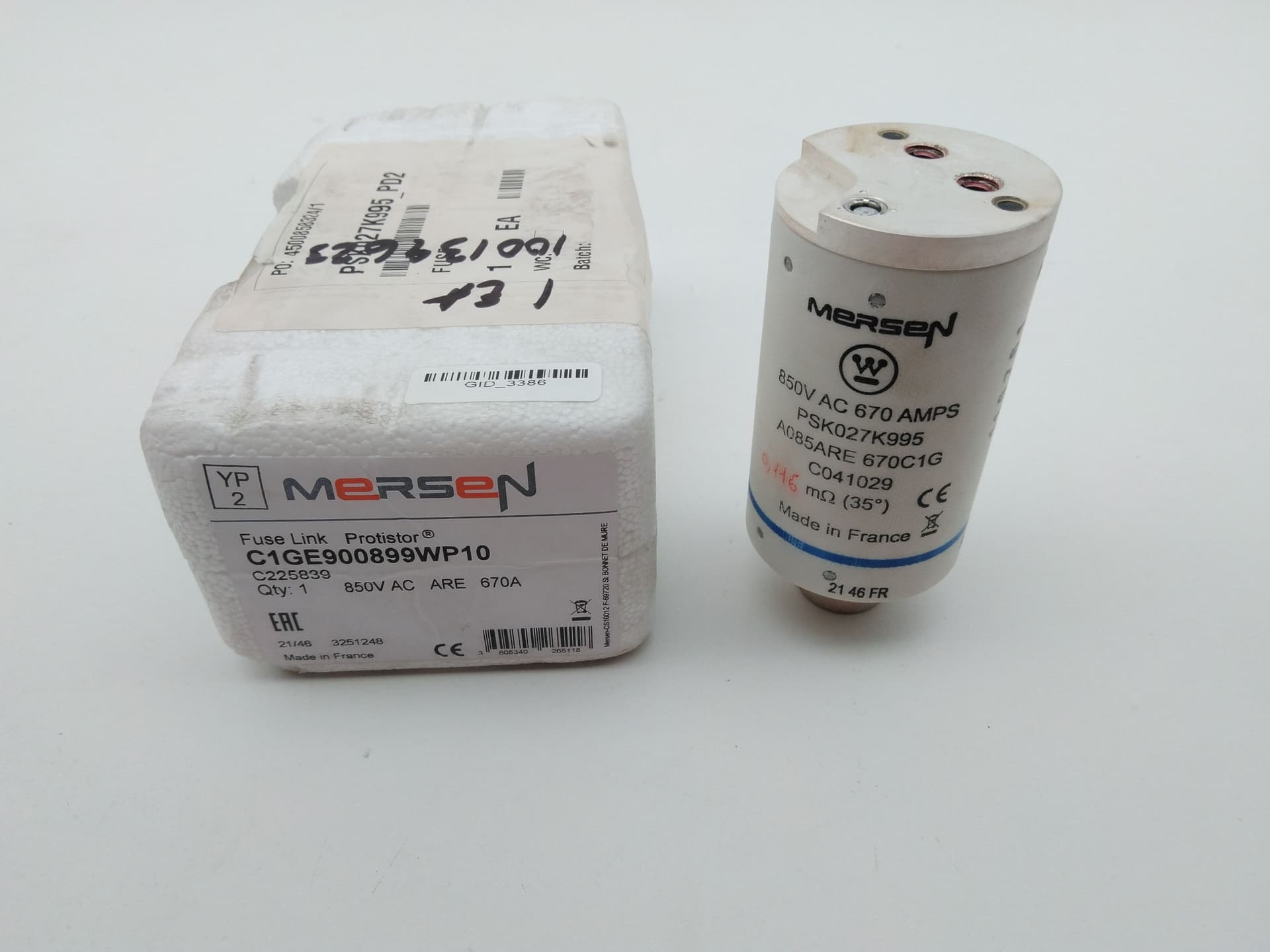 Mersen C1GE900899WP10 PSK027K995 A085ARE 670C1GC041029 Protistor Fuse 850V 670A