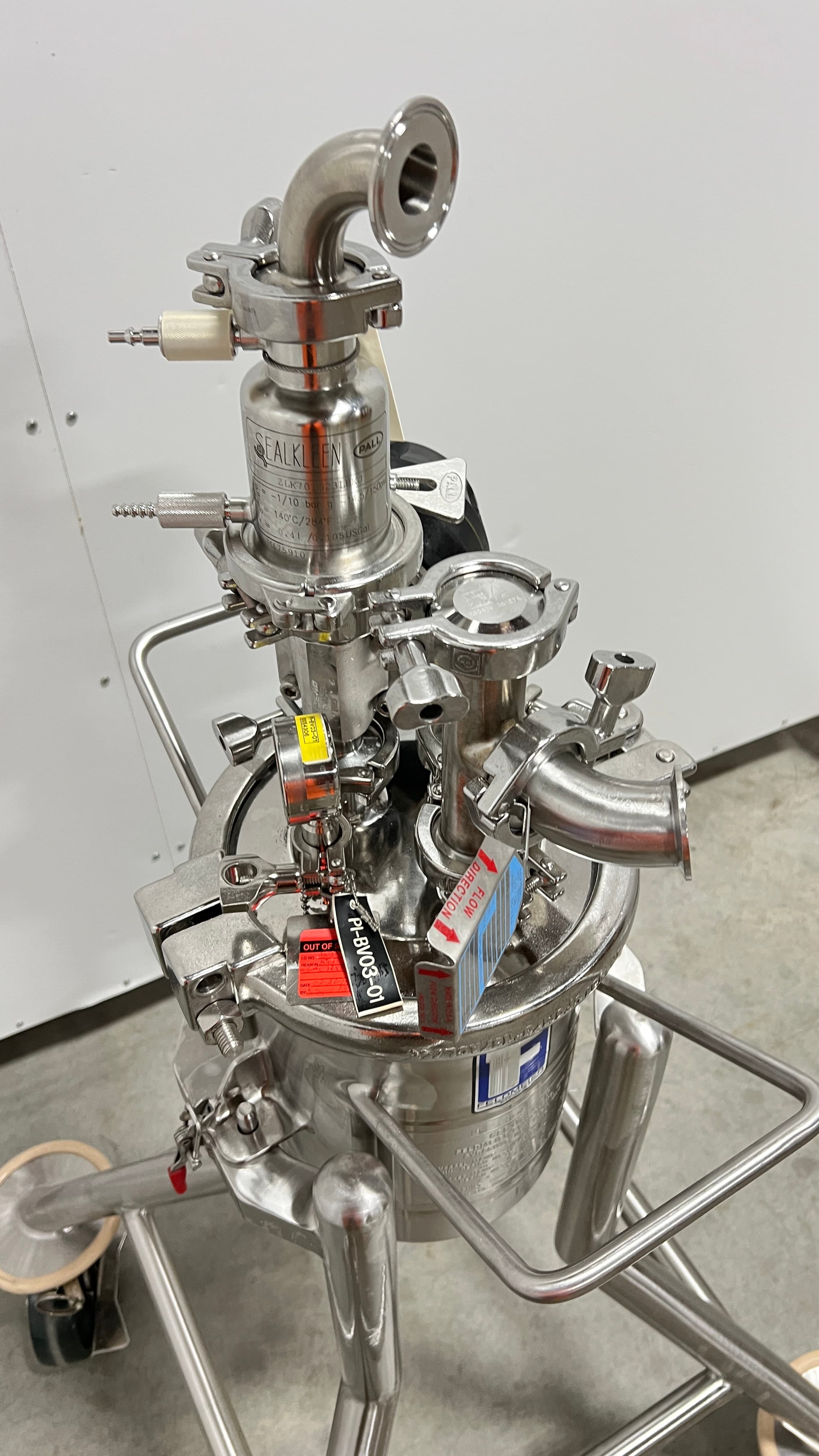 Feldmeier 10L, Reactor - Pressure Vessel 50 PSI, 316 SS RA 20, Electropolish
