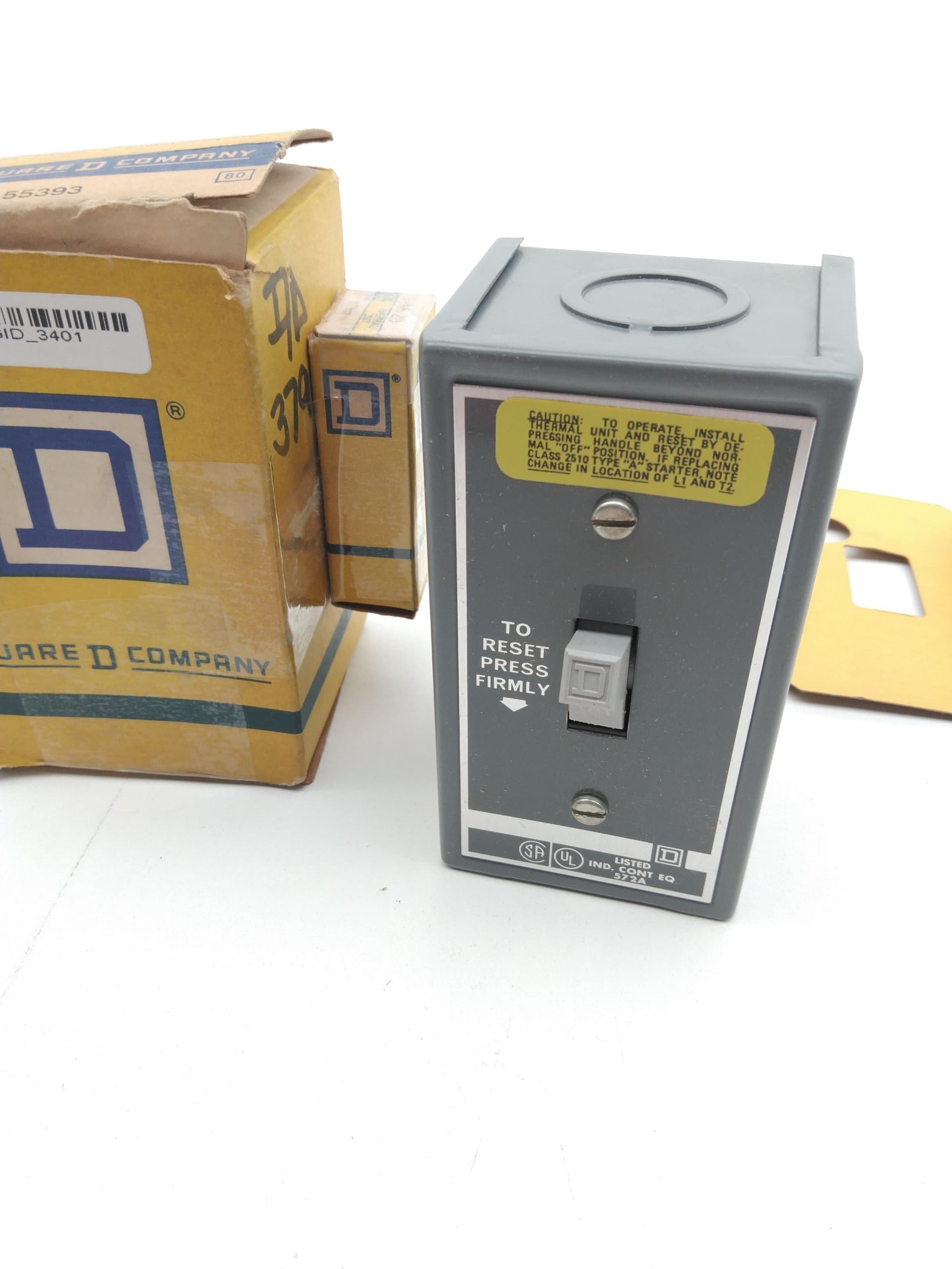 Square D 2510FG1 Manual Starter, 16A, 1P, 1HP at 277VAC with Thermal Unit