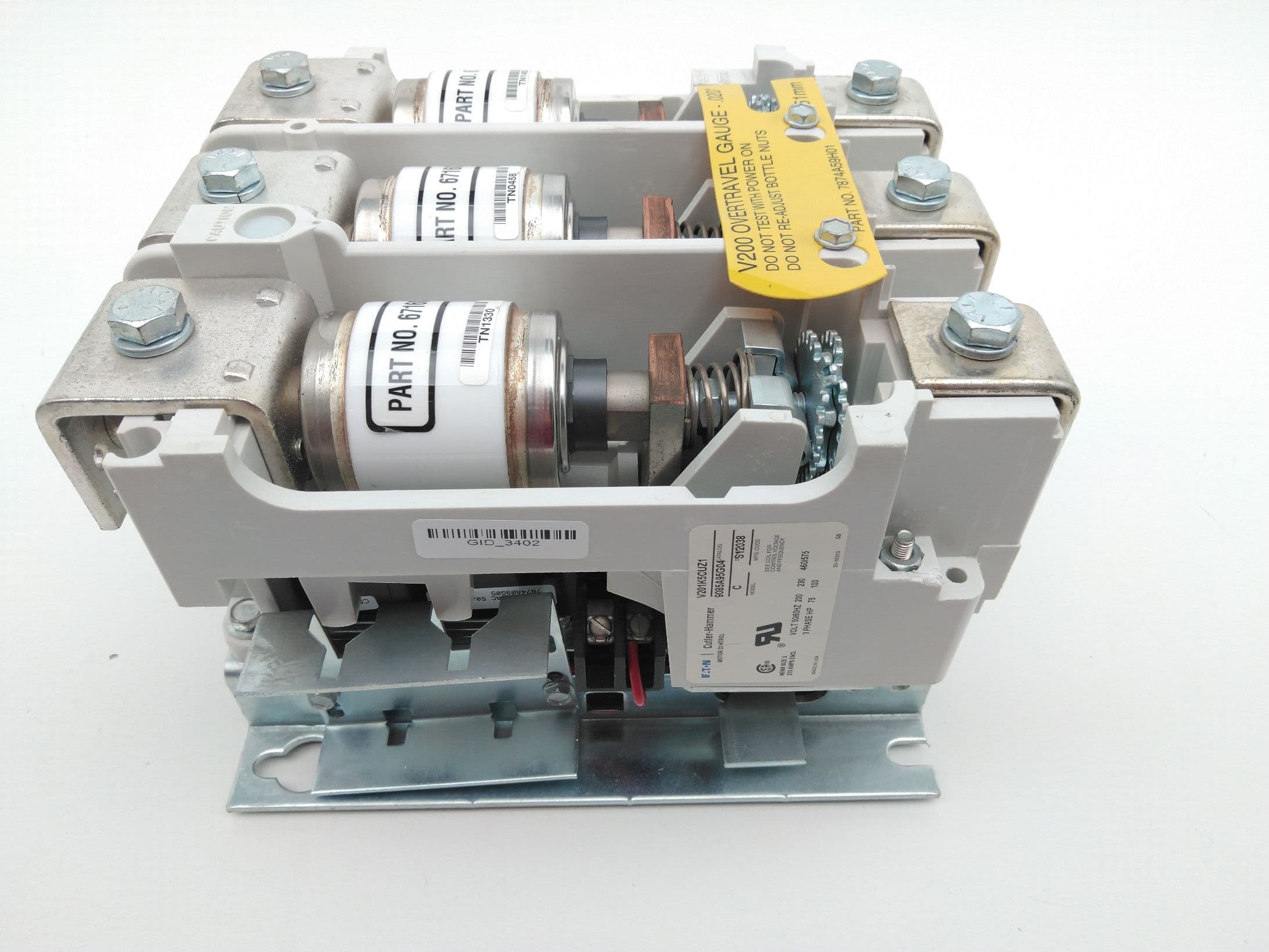 Eaton Cutler-Hammer V201K5CUZ1 Non-Reversing Vacuum Contactor, NEMA Size 5