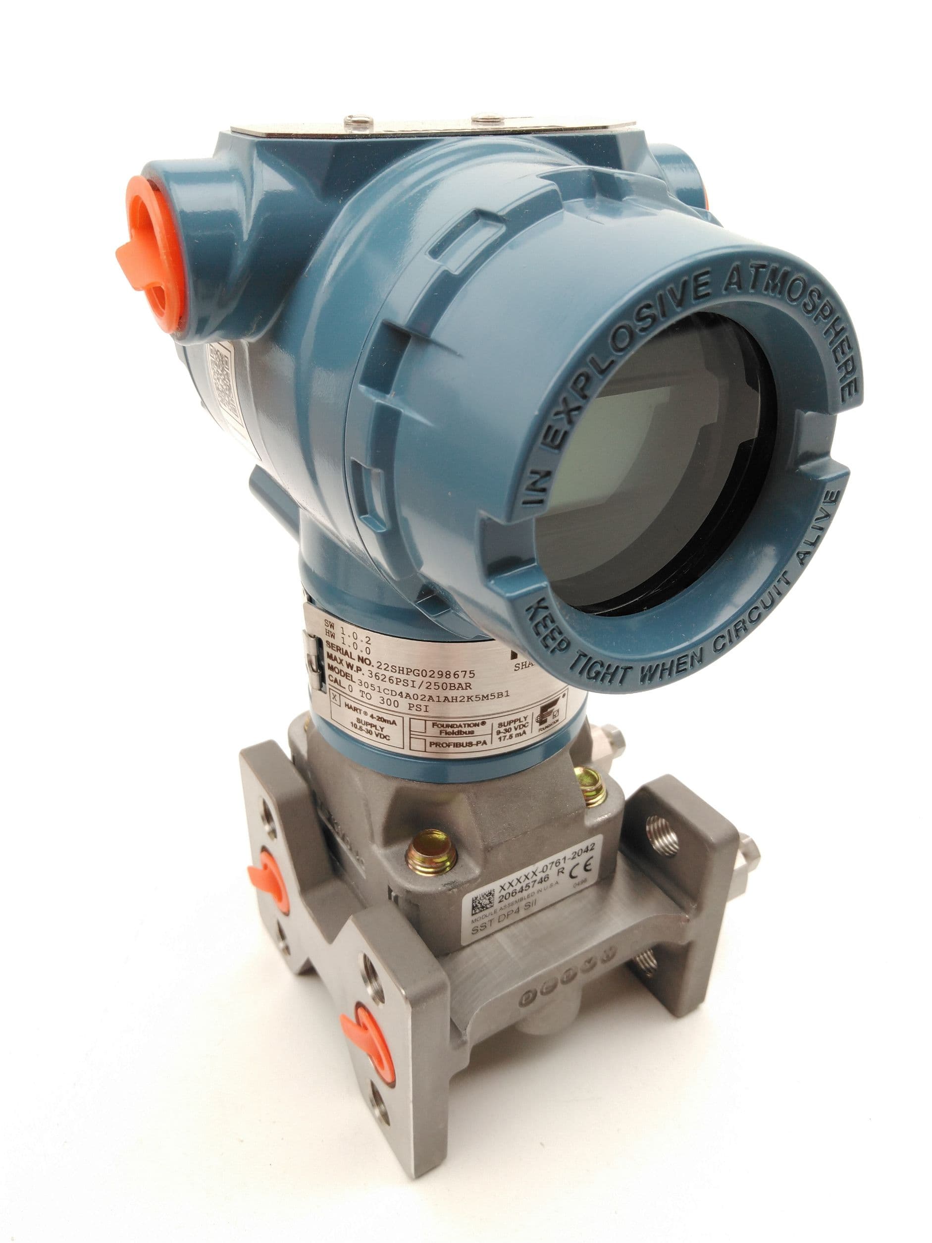 Rosemount 3051CD4A02A1AH2K5M51 Differential Pressure Transmitter Cal. 0-300PSI