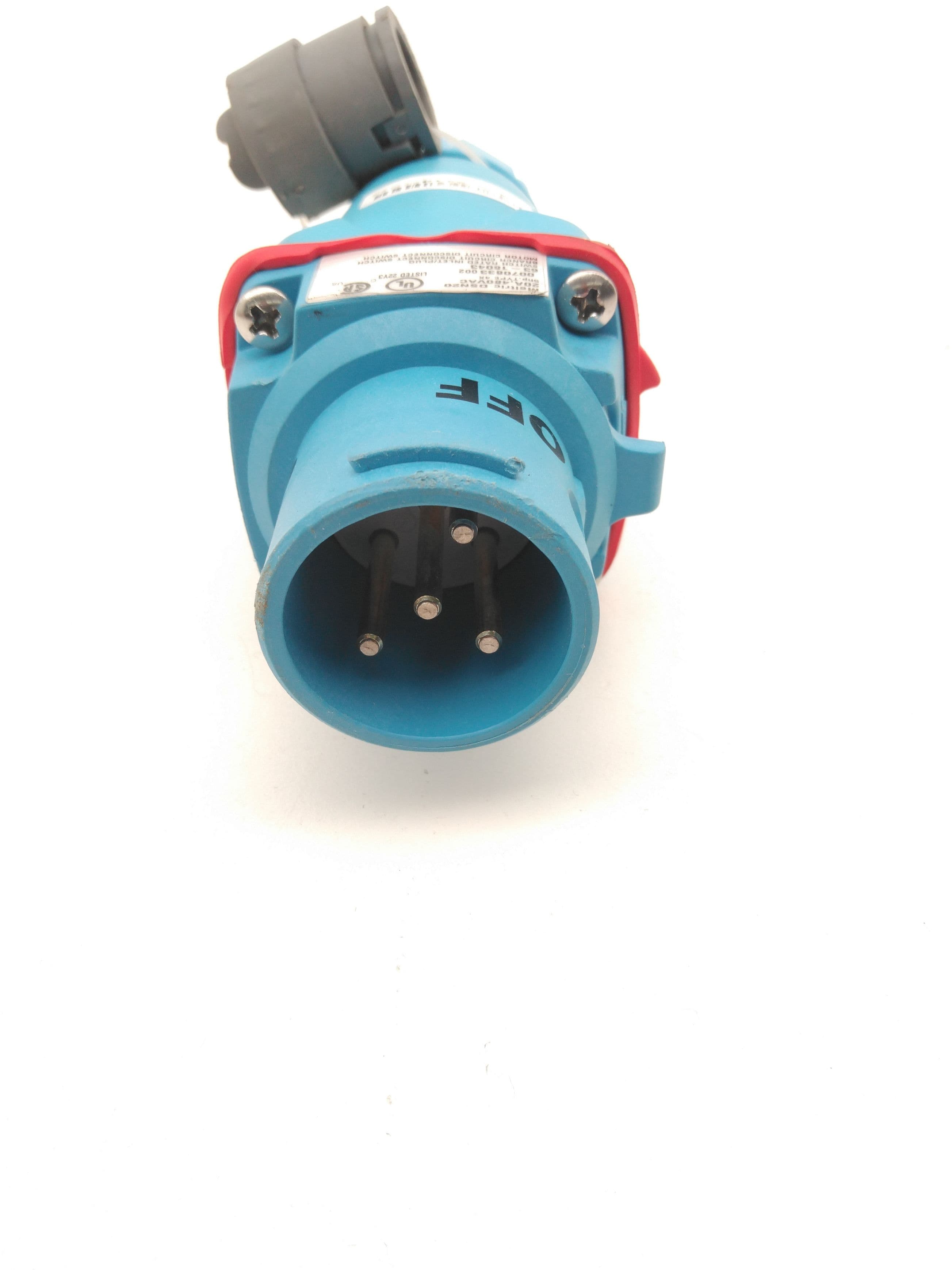 Meltric 63-18043 DSN20 Plug 20A, 480VAC, 7.5Hp, 3P+G