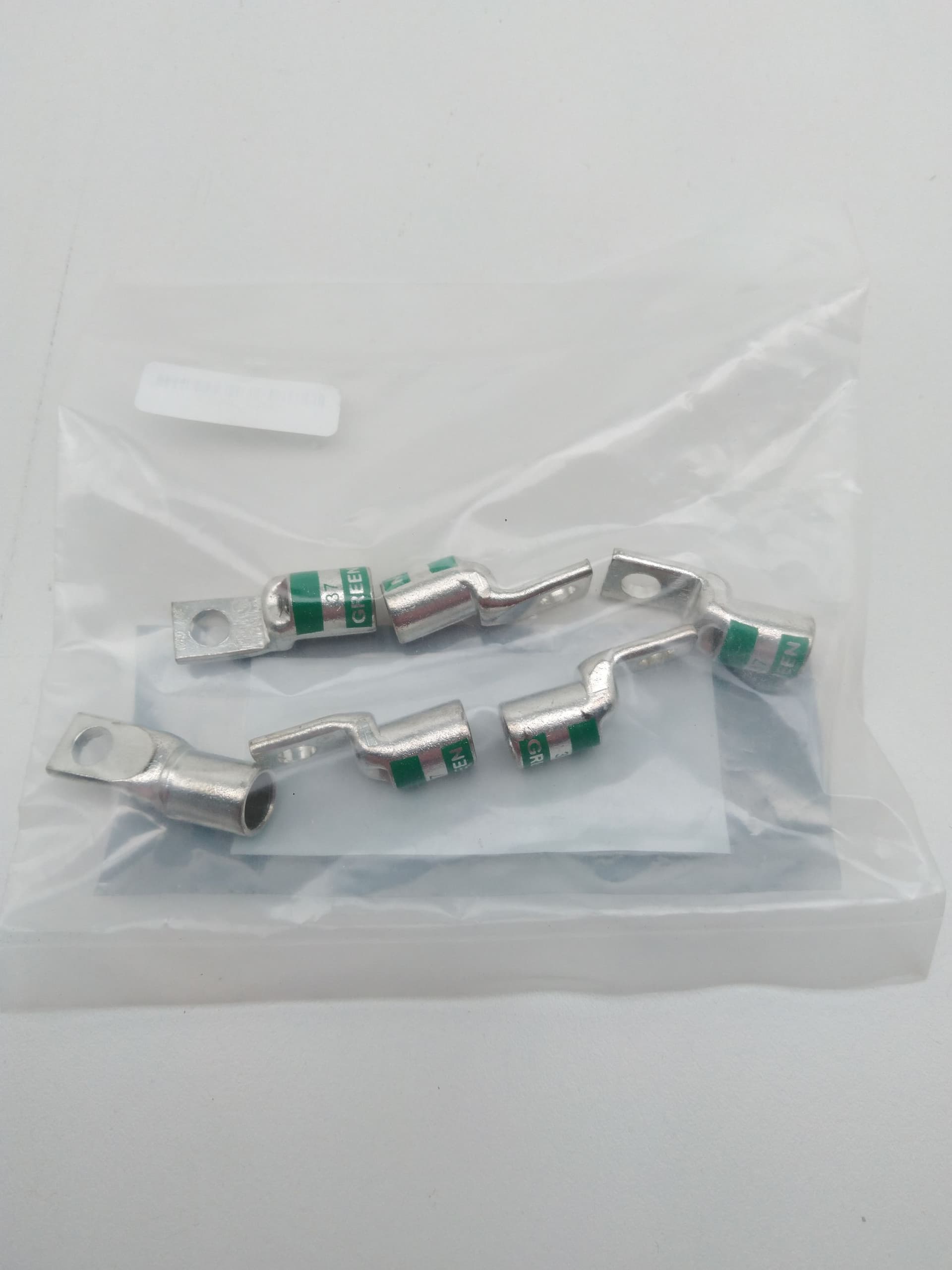 T&B 37 Green Terminal Lug, Compression, 1AWG, 1/4" Bolt - Lot of 6