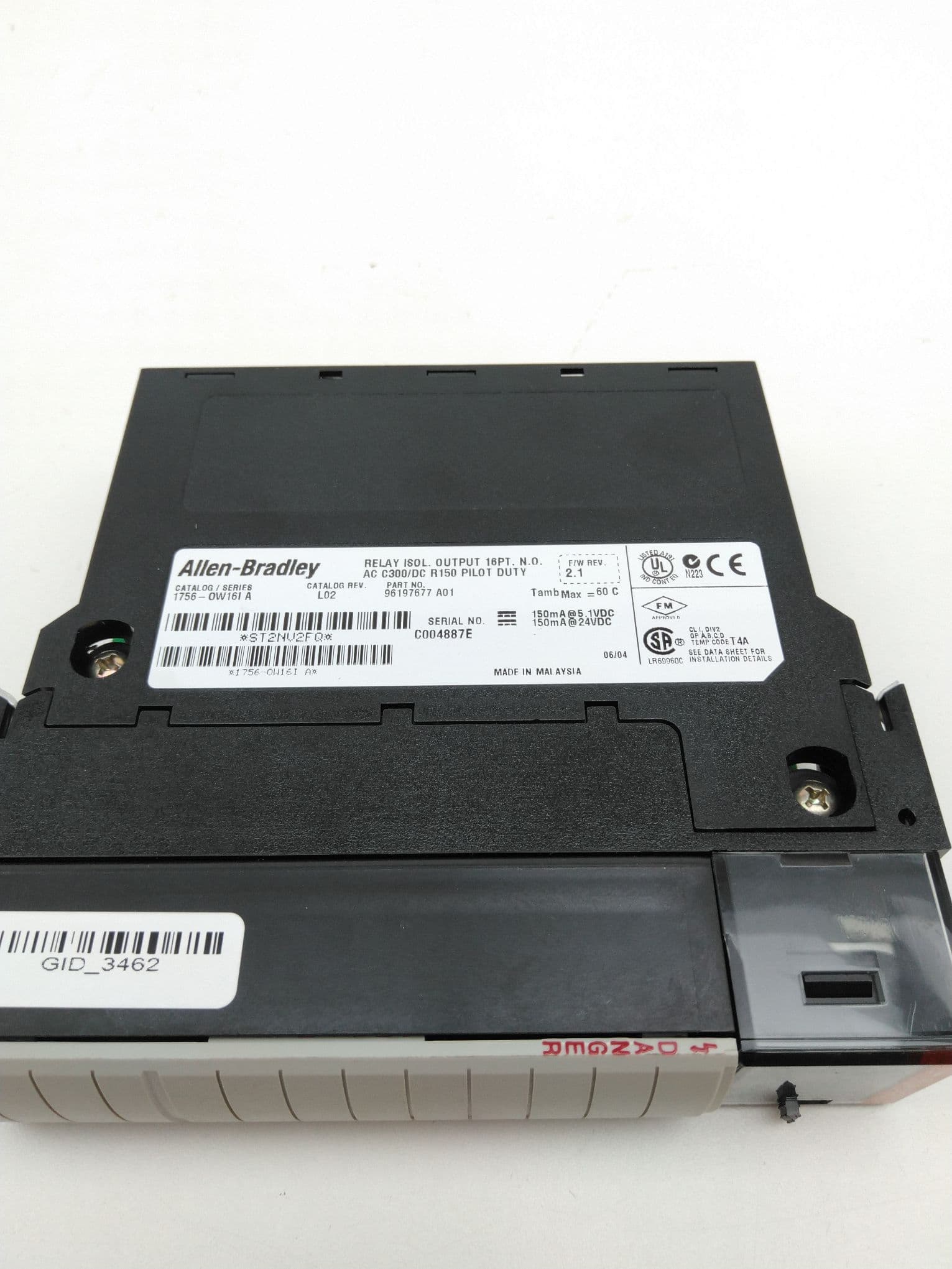 Allen-Bradley 1756-OW16I ControlLogix Isolated Relay Output Module, Series A