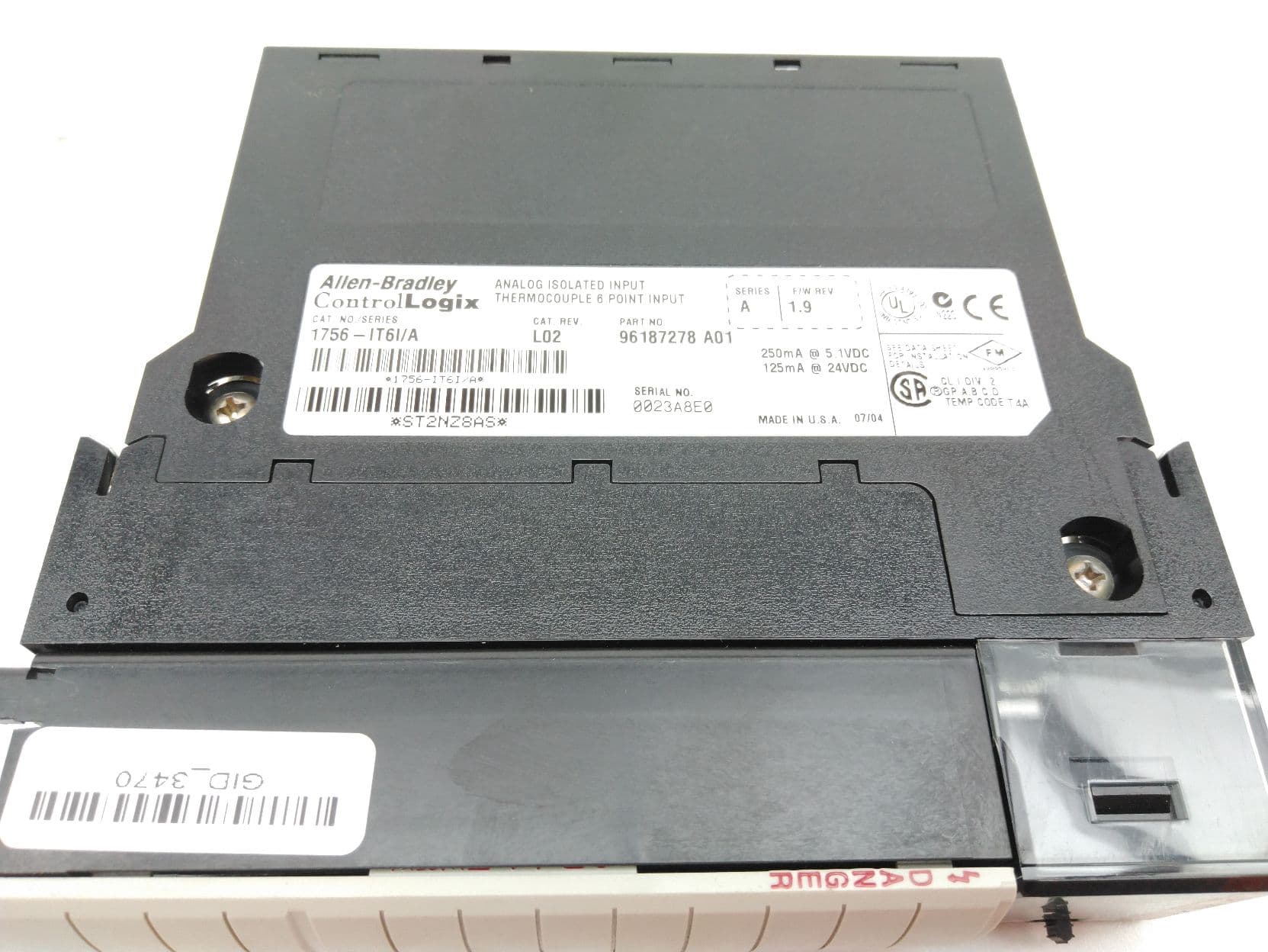 Allen-Bradley 1756-IT6I ControlLogix Isolated Thermocouple/mV Input Module