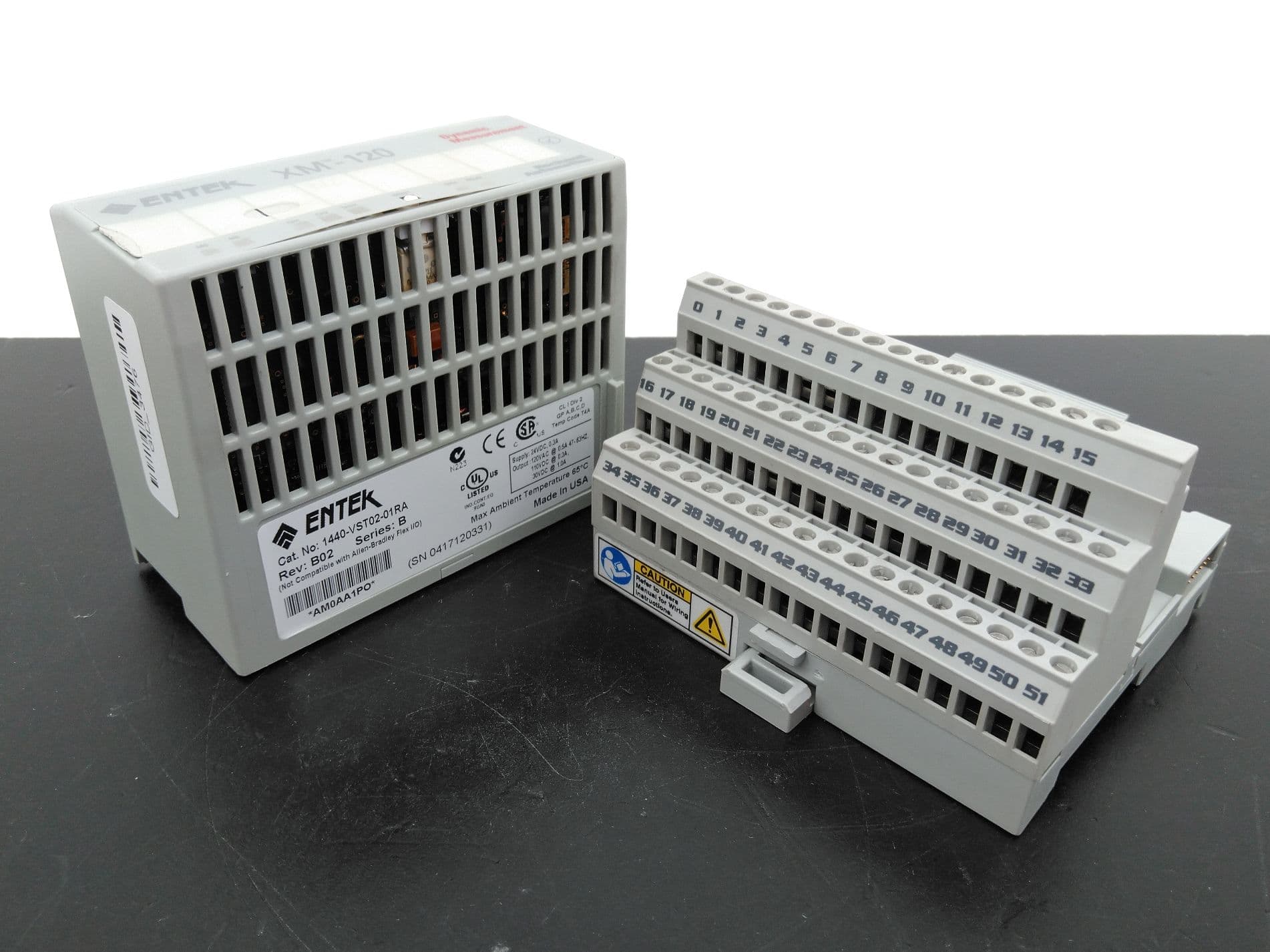 Allen-Bradley Entek 1440-VST02-01RA XM-120 Dynamic Measurement Module with Base