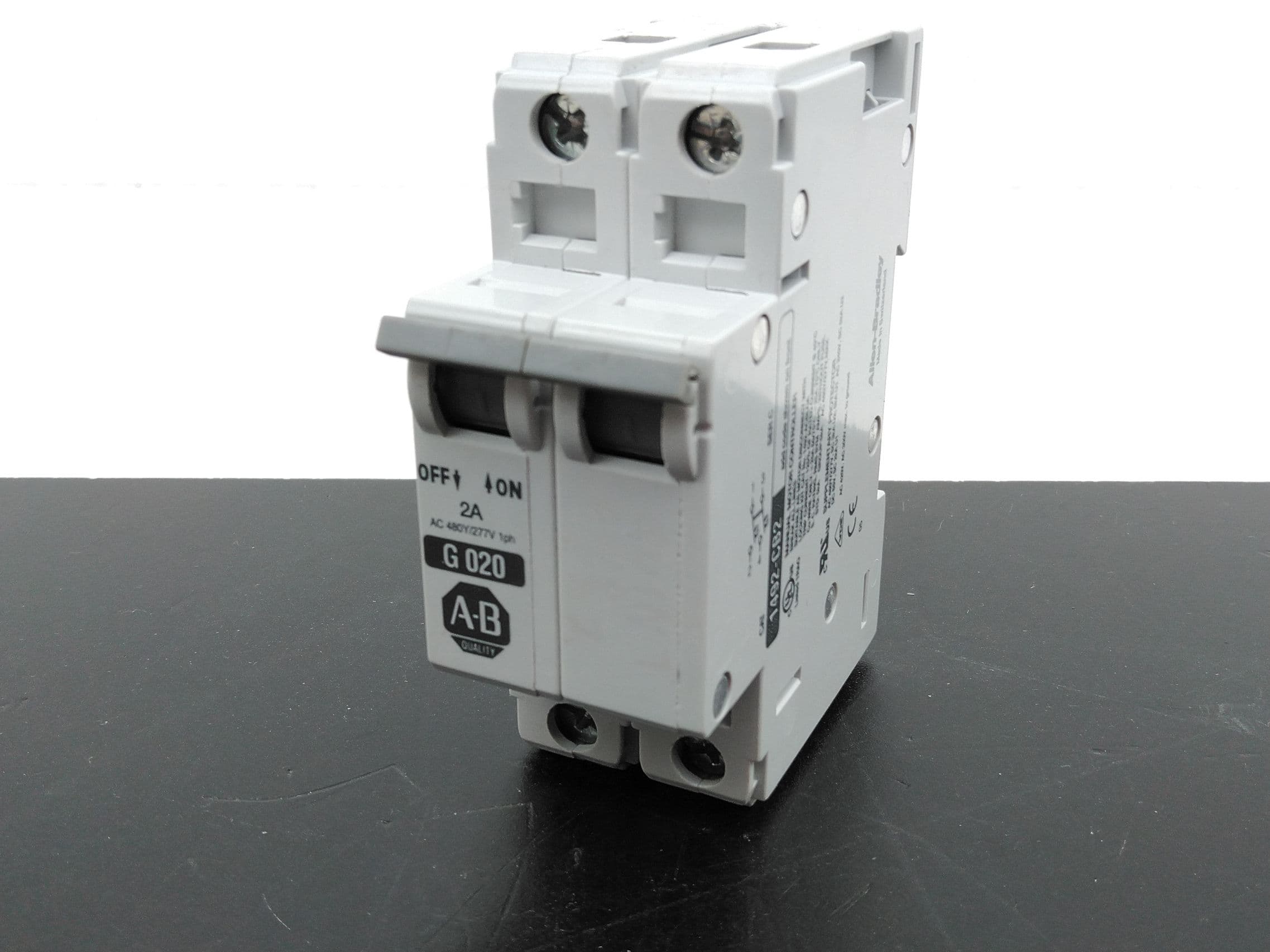 Allen-Bradley 1492-CB2G020 SER C Circuit Breaker, 2A, 2P, 480Y/277V