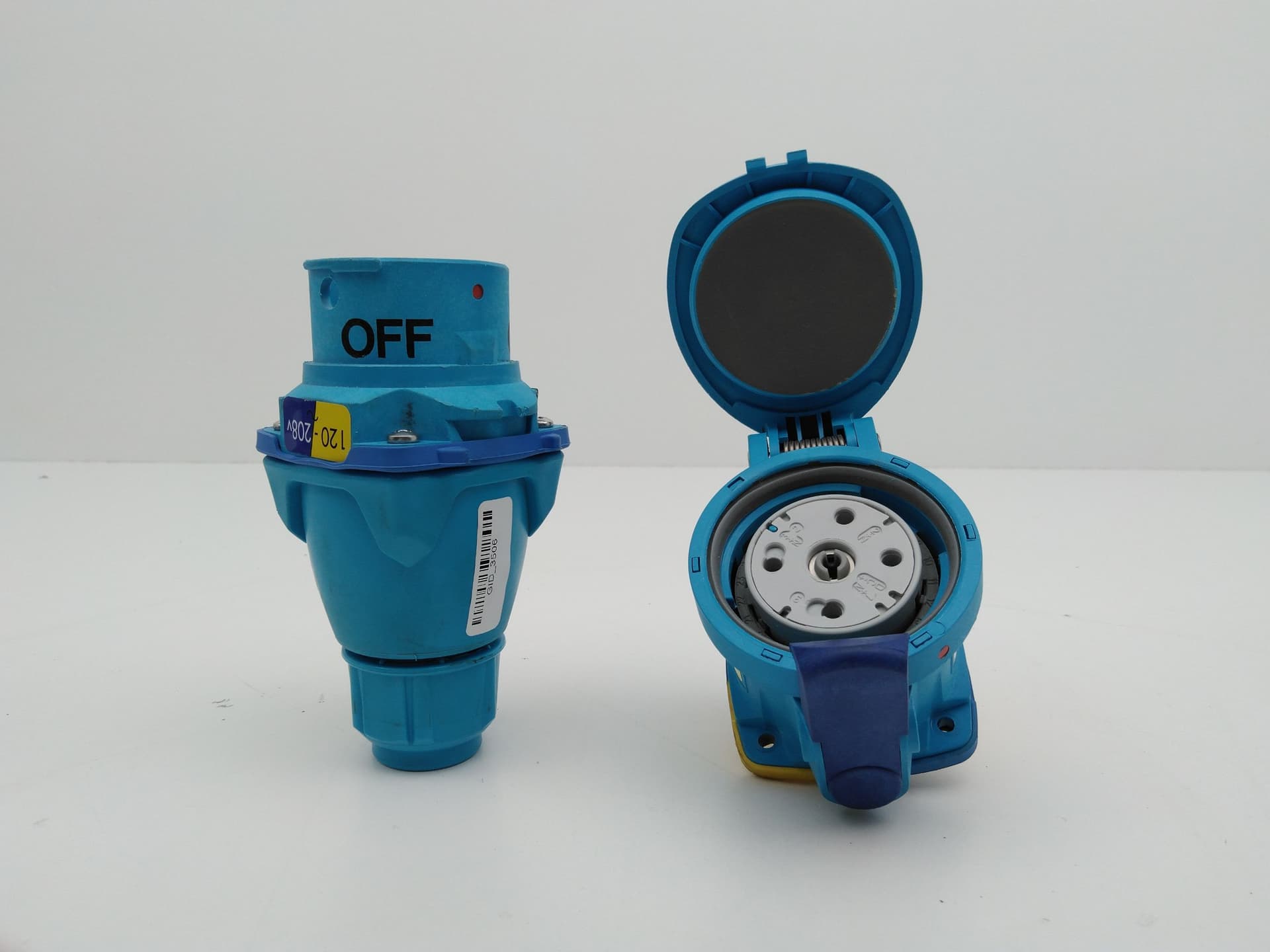 Meltric 63-34167-843 / 63-38167 DSN30 Receptacle & Plug, 30A, 120/208V, 3P+N+G