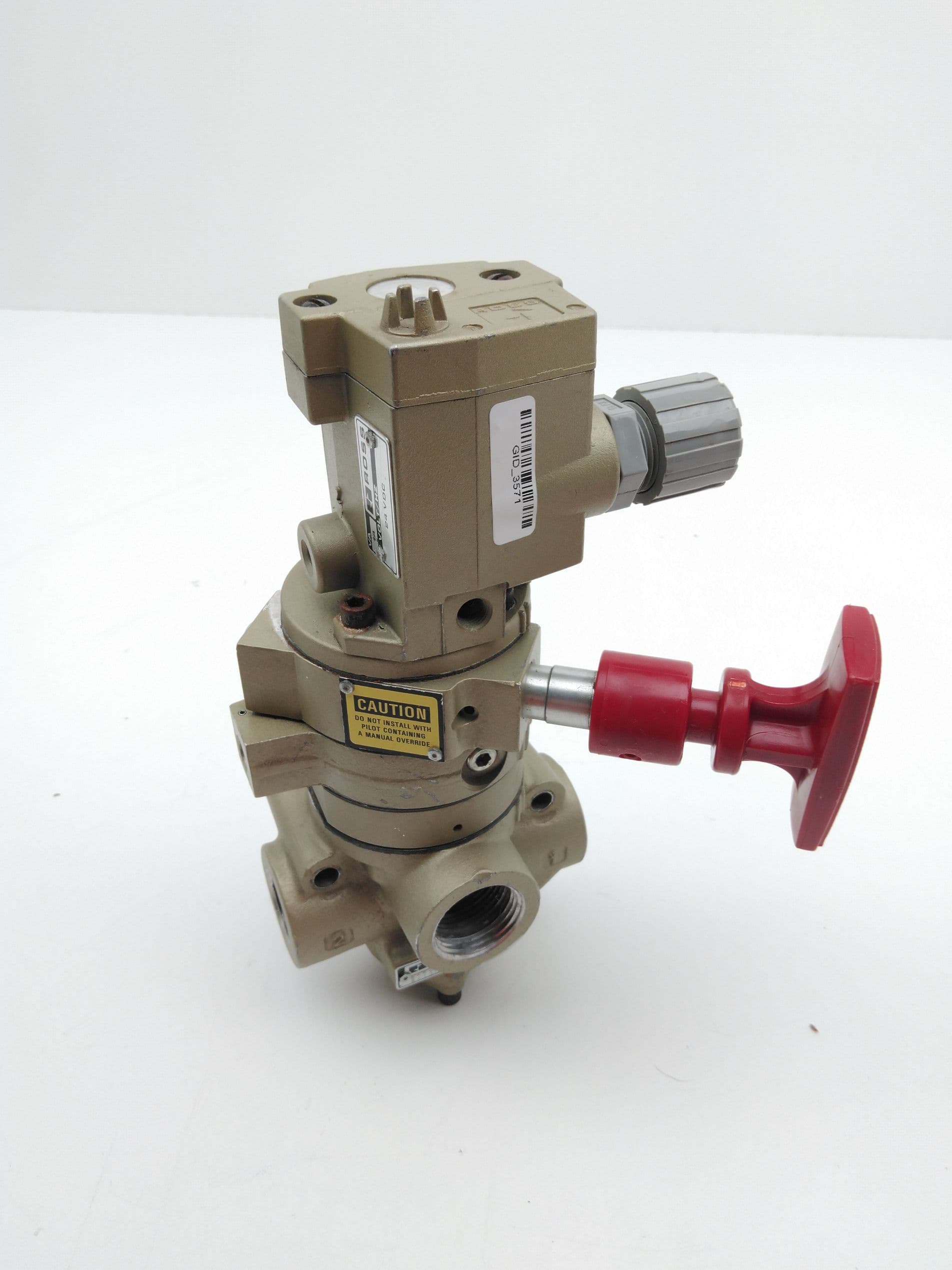 Ross 2773-B5075 Pneumatic Shut-off Valve with Solenoid, 1"NPT, 120VAC