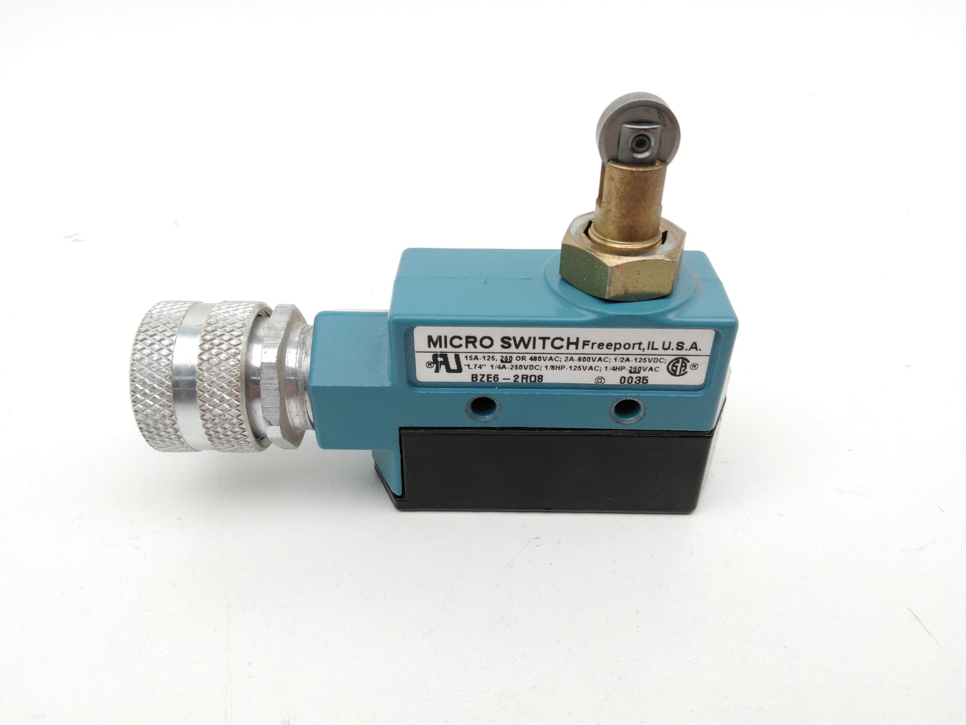 Honeywell BZE6-2RQ8 General Purpose Limit Switch, 1NC/1NO, 15A, 600V
