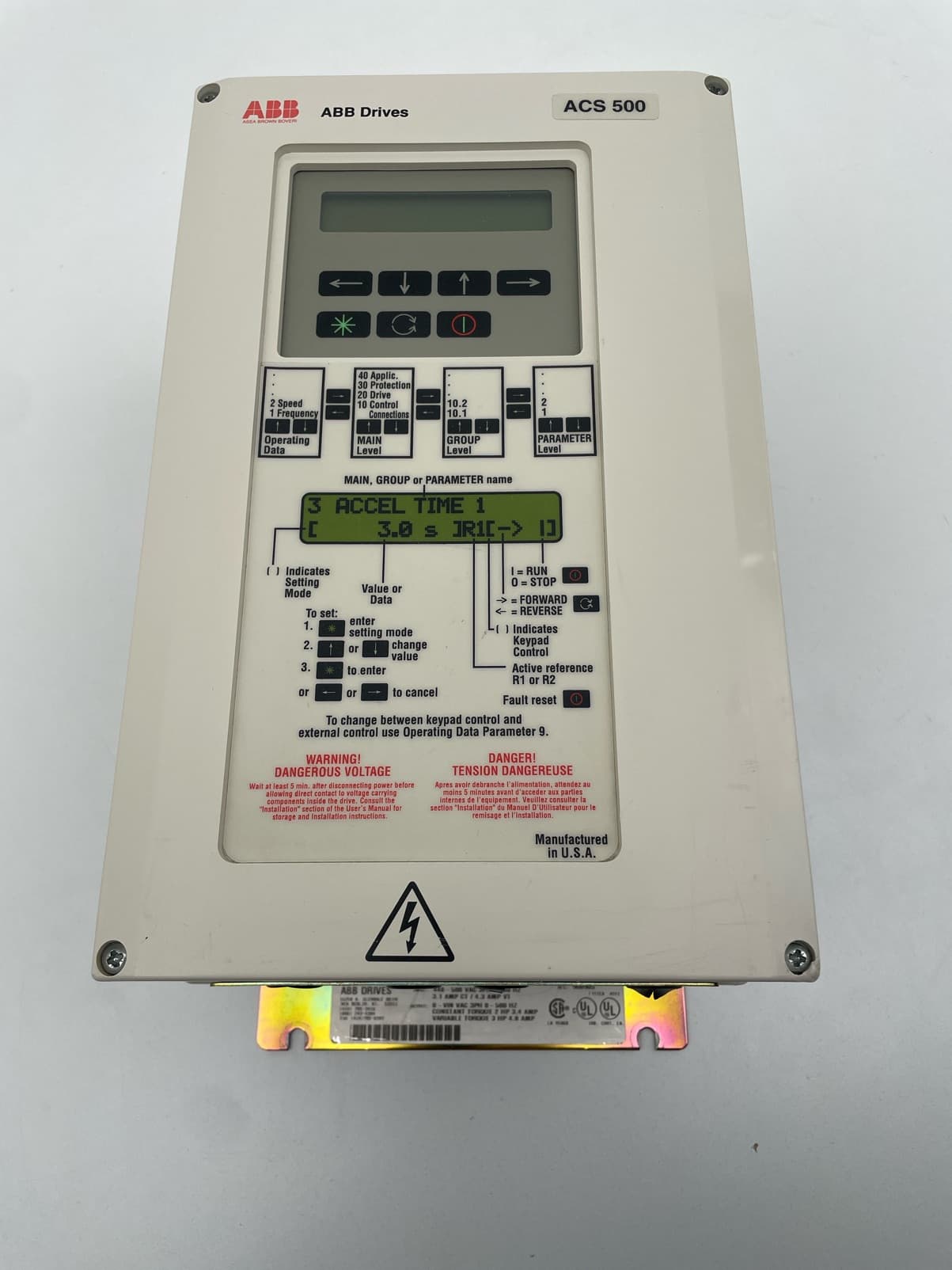 ABB ACS501-002-4-00P2 Variable Frequency AC Drive