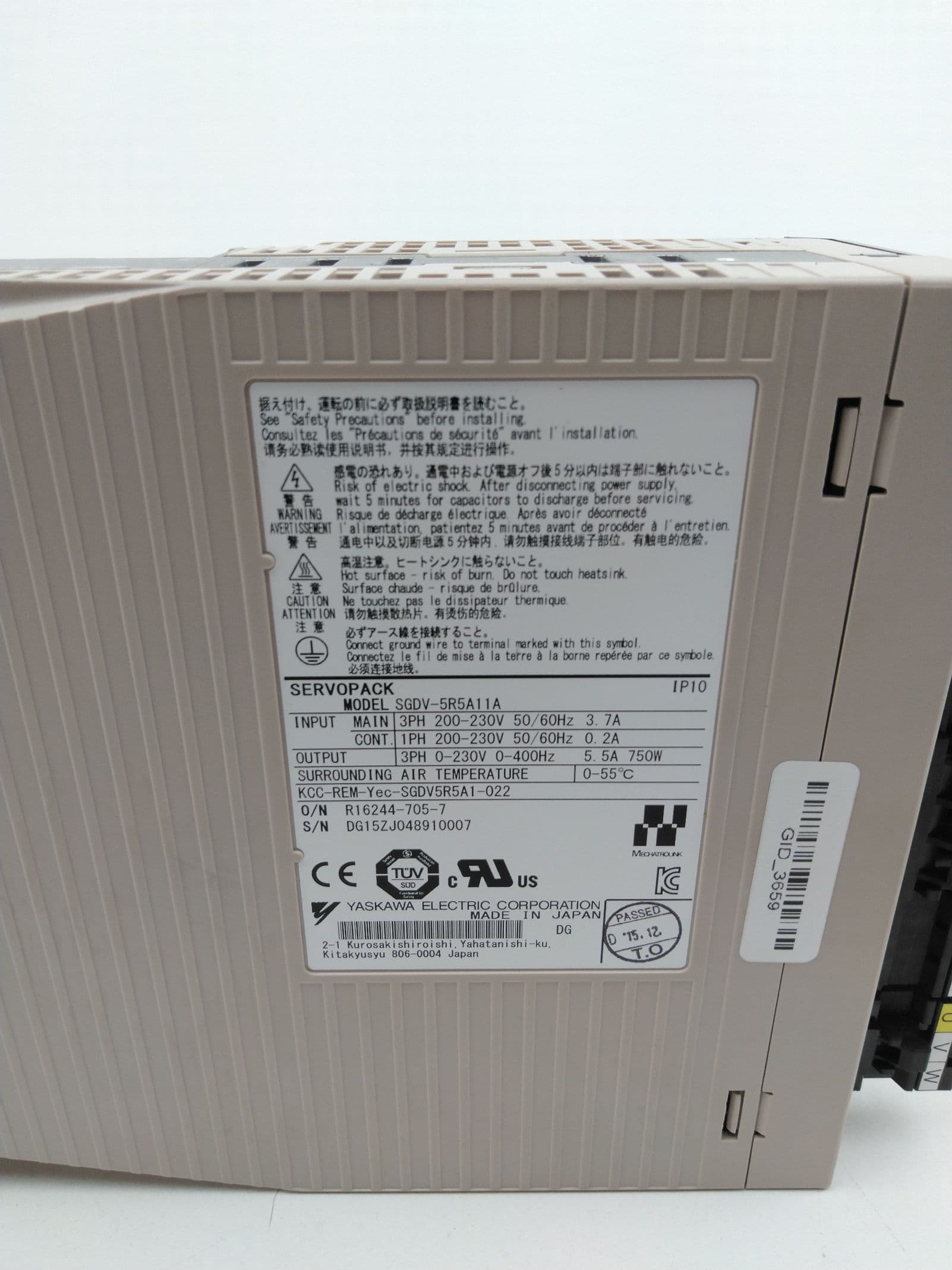 Yaskawa SGDV-5R5A11A ServoPack AC Servo Drive