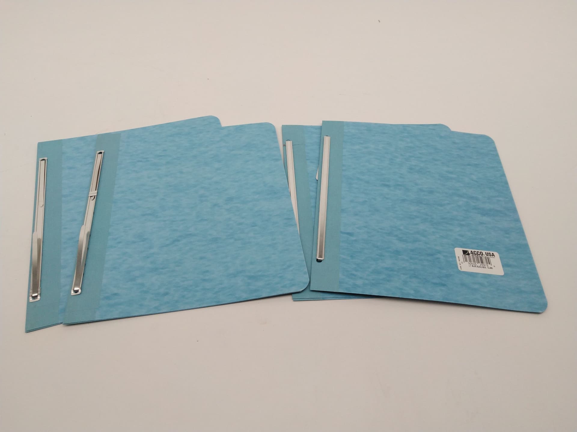 ACCO 25972 Light Blue Pressboard 2-Prong Side Bound Report Cover, 8-1/2" x 11"