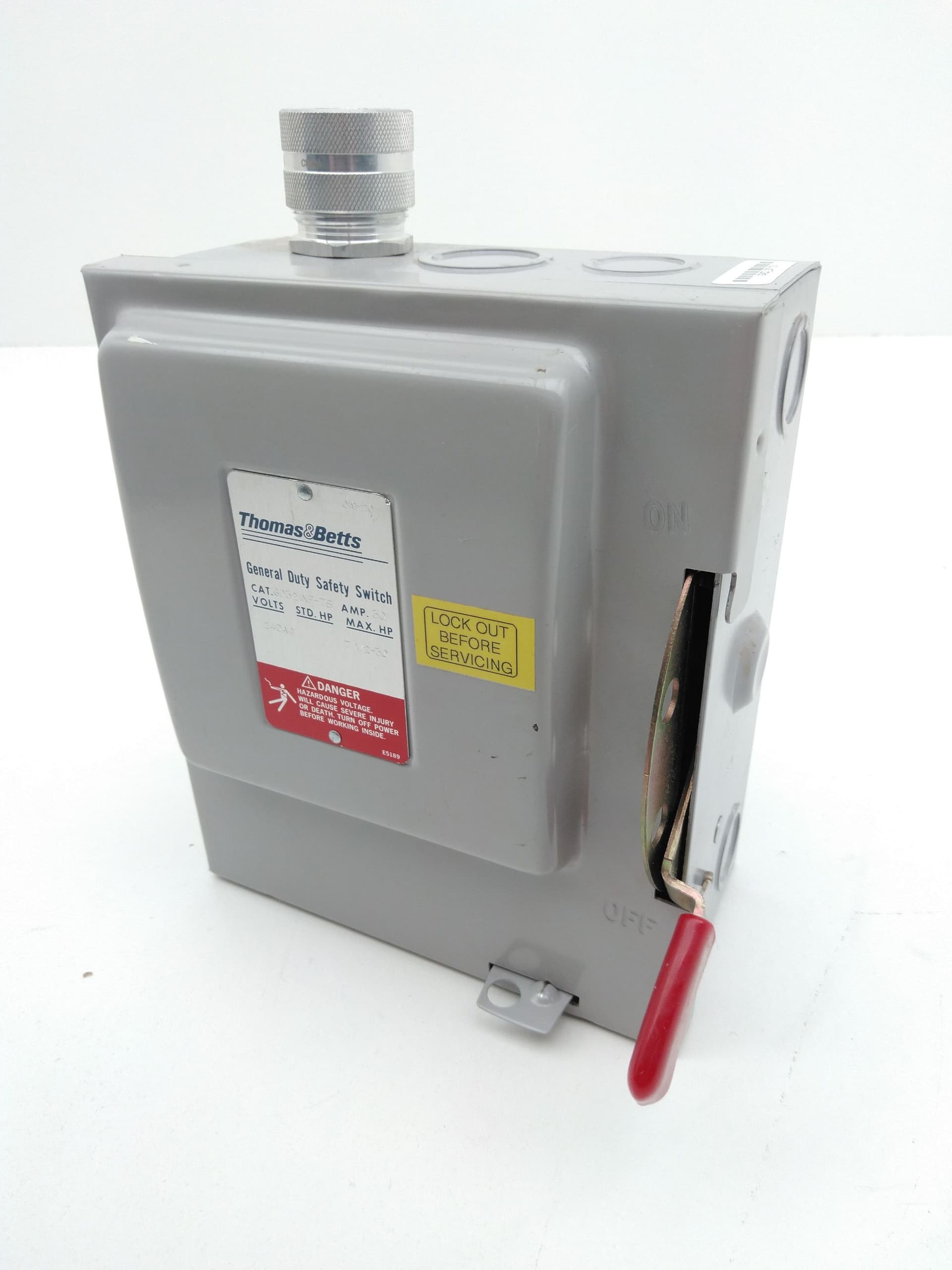 Thomas & Betts GD321NF-TB General Duty Safety Switch, 30A, 240VAC, 7-1/2 - 30HP