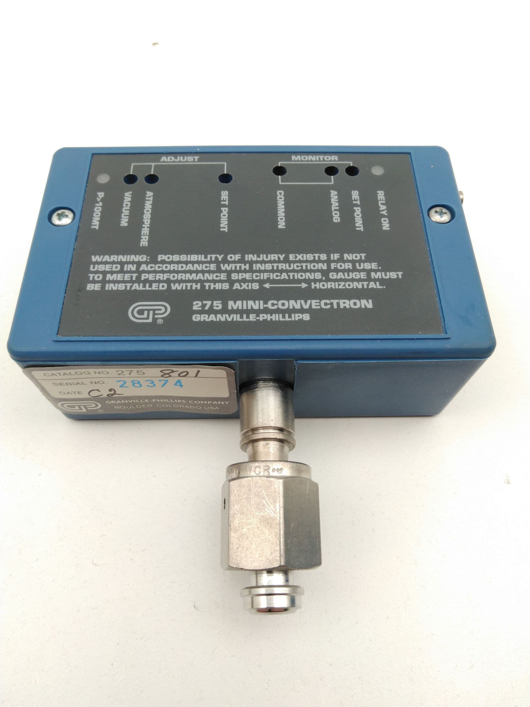 Granville Phillips 275-801 Mini-Convectron Vacuum Gauge