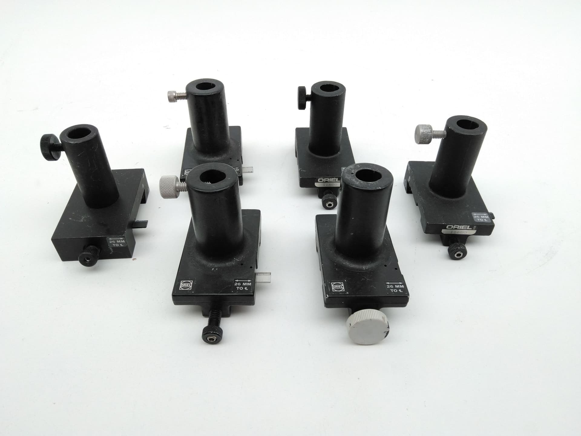 Oriel 11680 Rail carrier - 2" wide w/2 -0 3/4" optical post mount - Lot of 6