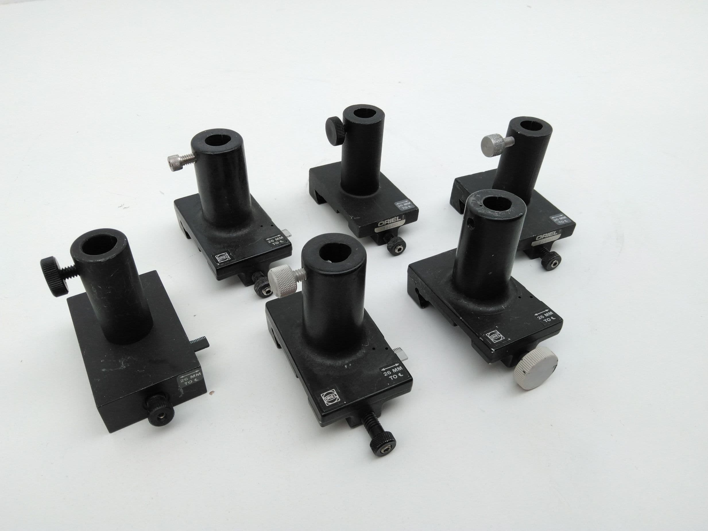 Oriel 11680 Rail carrier - 2" wide w/2 -0 3/4" optical post mount - Lot of 6