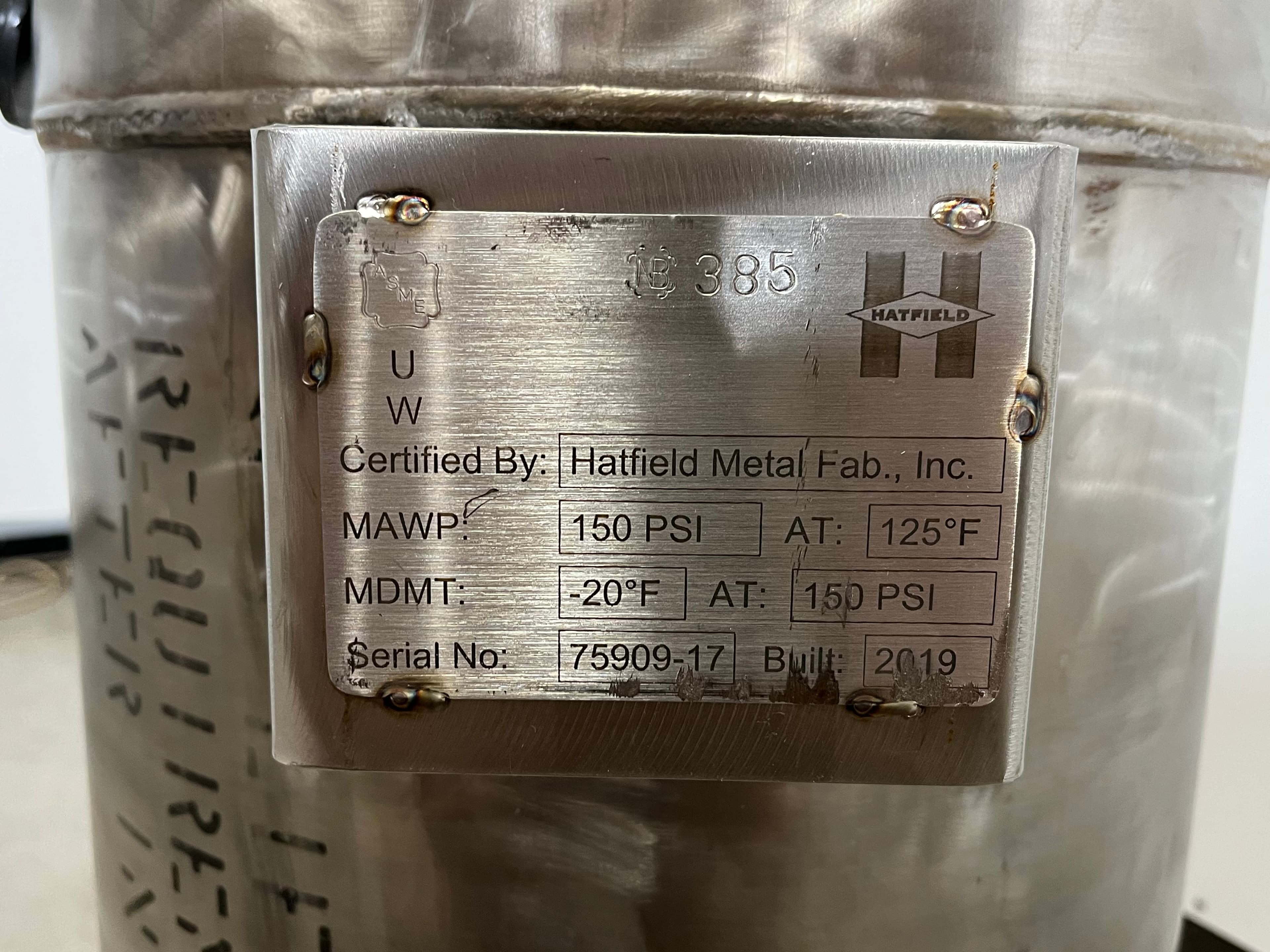 Tri Nuclear Corp DM-3SS-1HD-HOH Demineralizer, 3 ft³, Mixed Bed(HOH)Resin