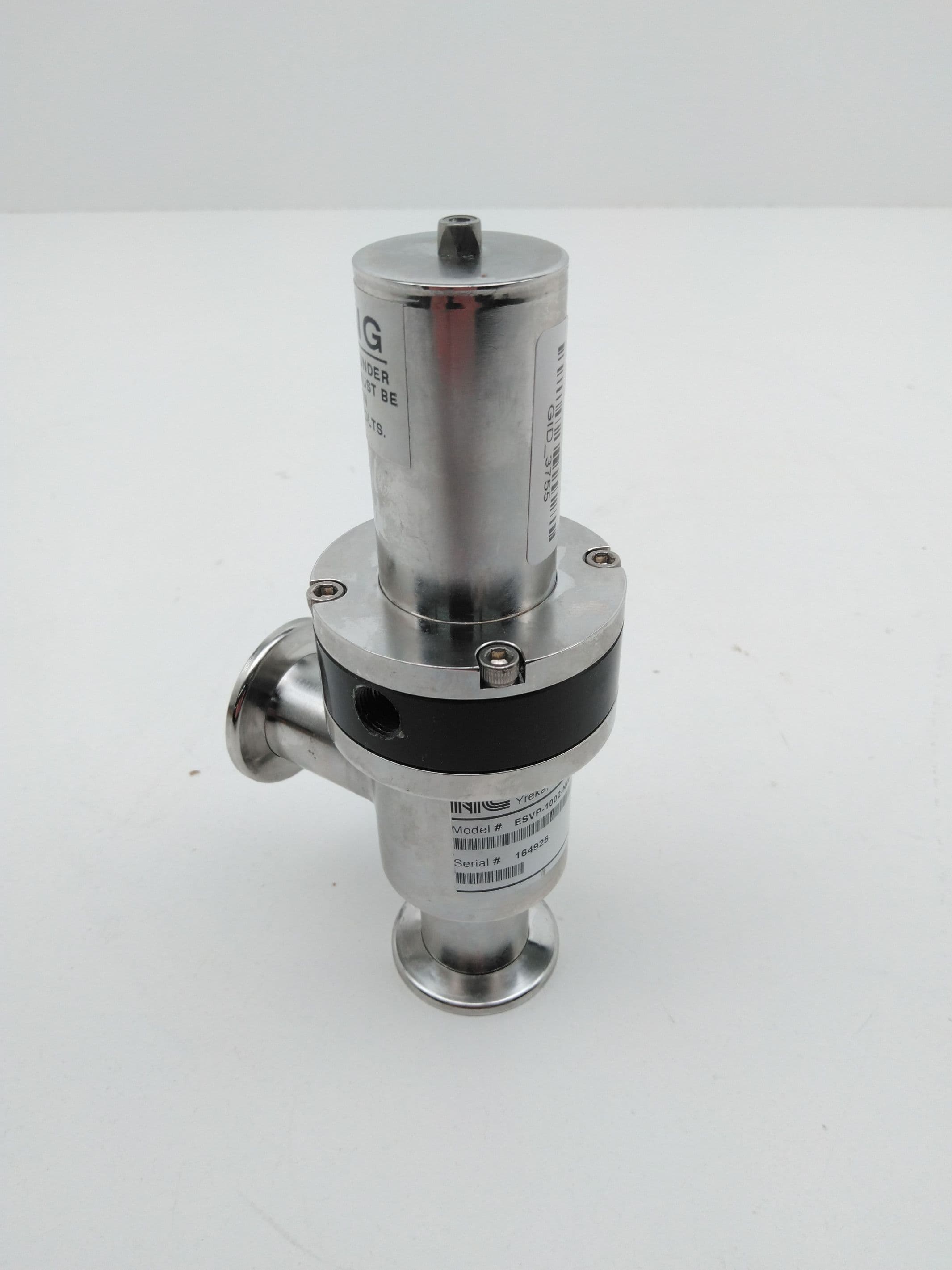 Nor-Cal ESVP-1002-NWB-S21 Right Angle Pneumatic Isolation Valve, KF-25 / NW-25
