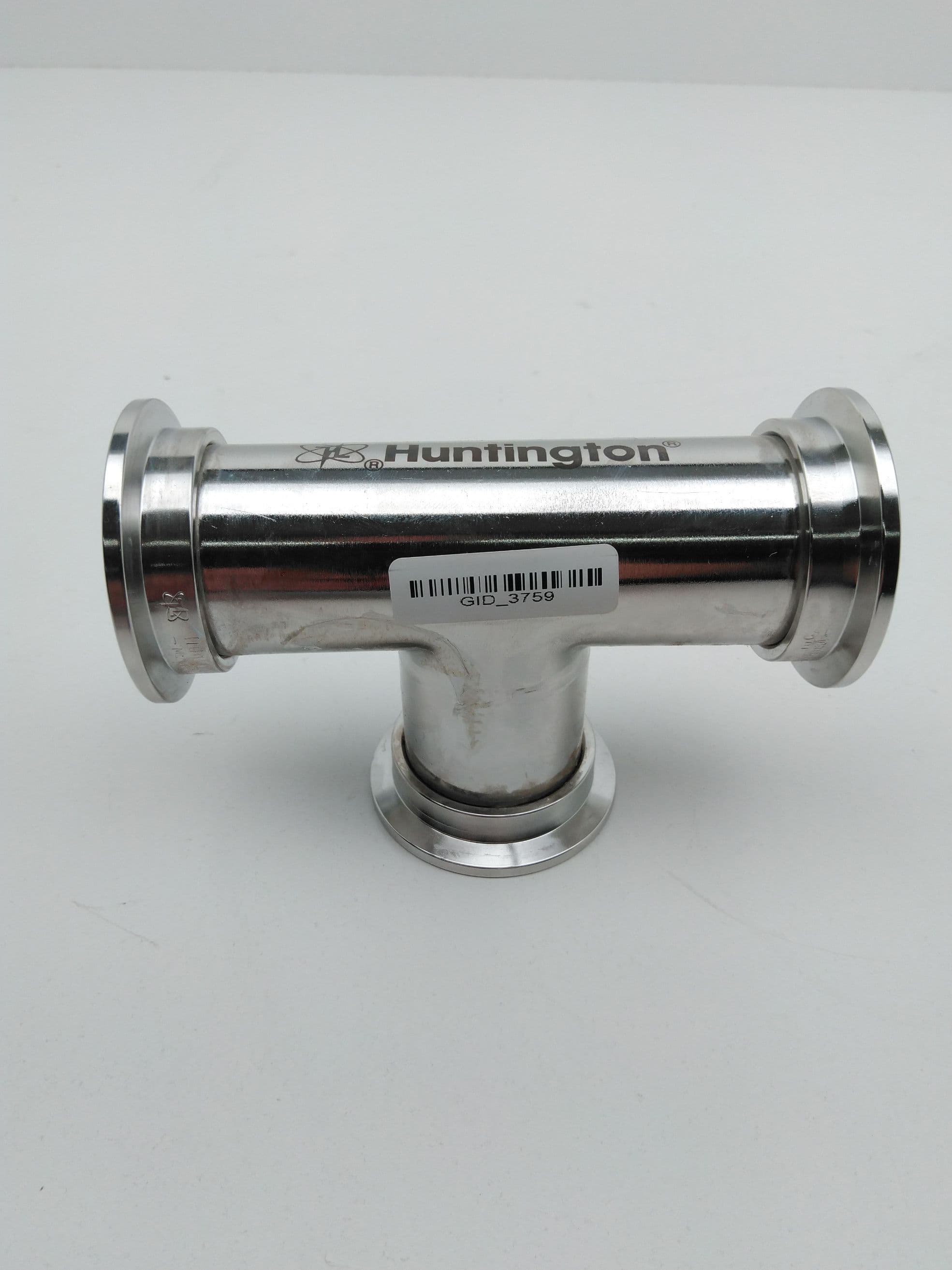 Huntington KF-40 Tee Vacuum Fitting, Stainless Steel