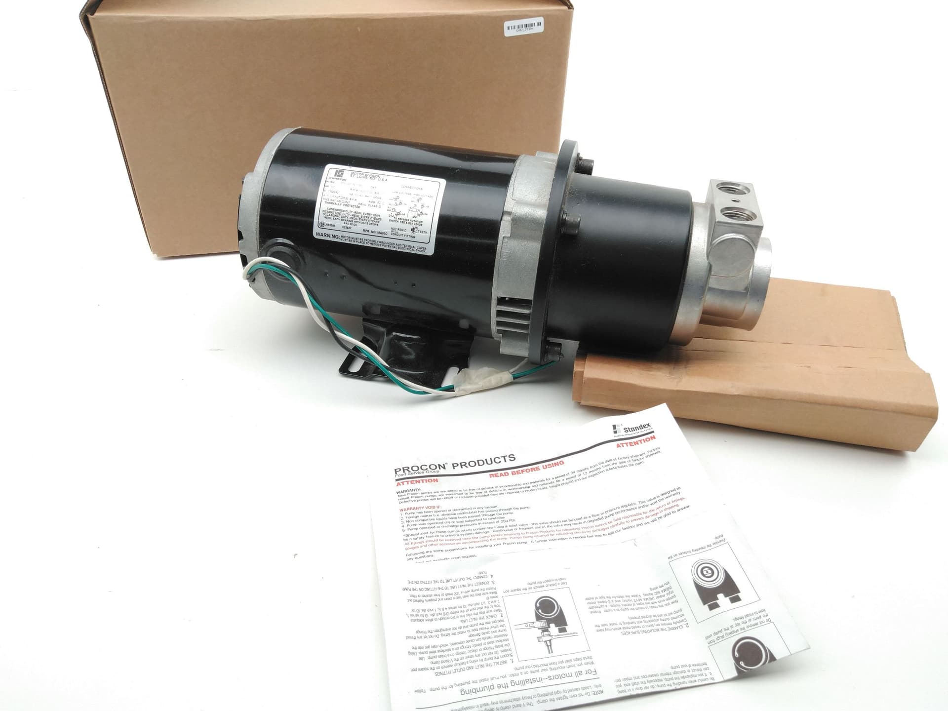 Procon 305B240F11BB888 Mag Drive Rotary Vane Pump 1/2Hp, S.S. , 240GPH, 135PSI