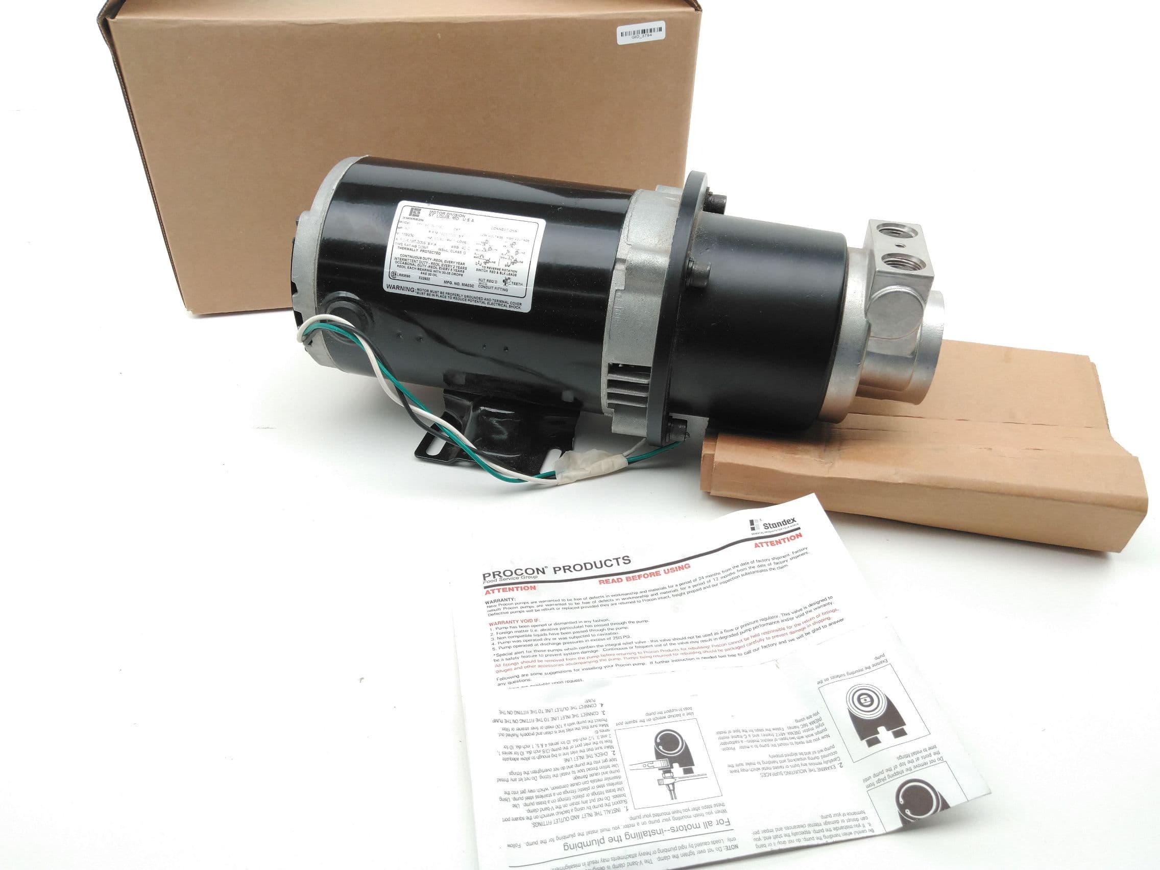 Procon 305B240F11BB888 Mag Drive Rotary Vane Pump 1/2Hp, S.S. , 240GPH, 135PSI