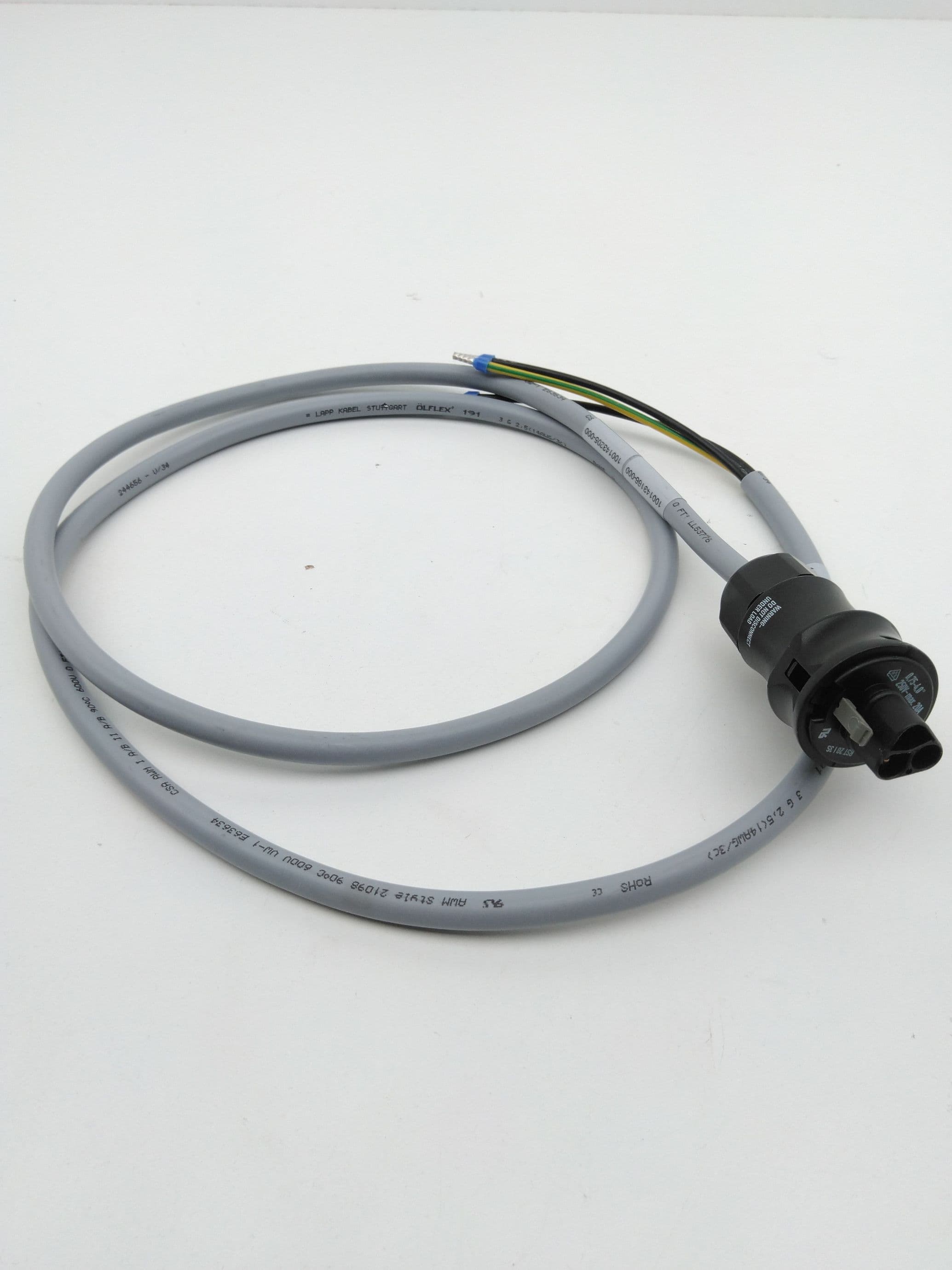 Wieland RST20|3S Male Connector, 20A, 250V, 5’ Cable