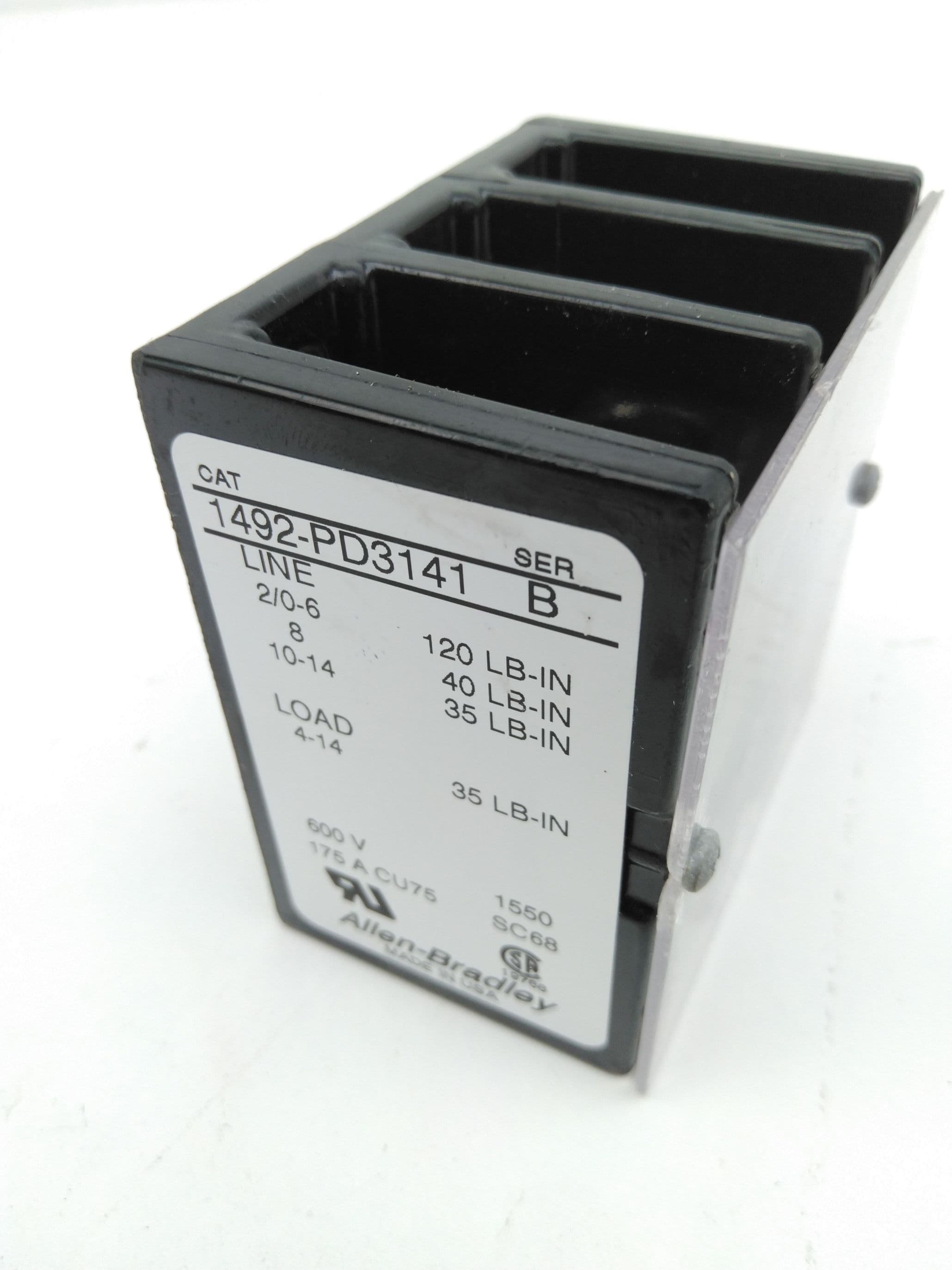 Allen-Bradley 149PD3141 SER B Terminal Block, 3 Pole, 175A, 600V