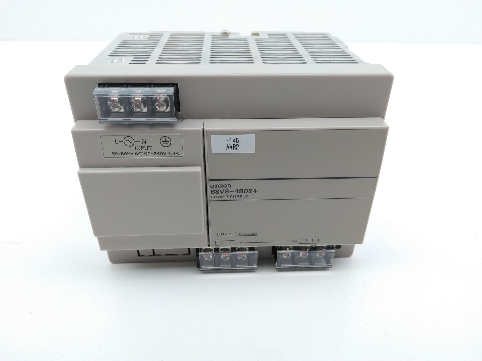 Omron S8VS-48024 Power Supply, Output 24VDC 20A, Input 100-240VAC 7.4A