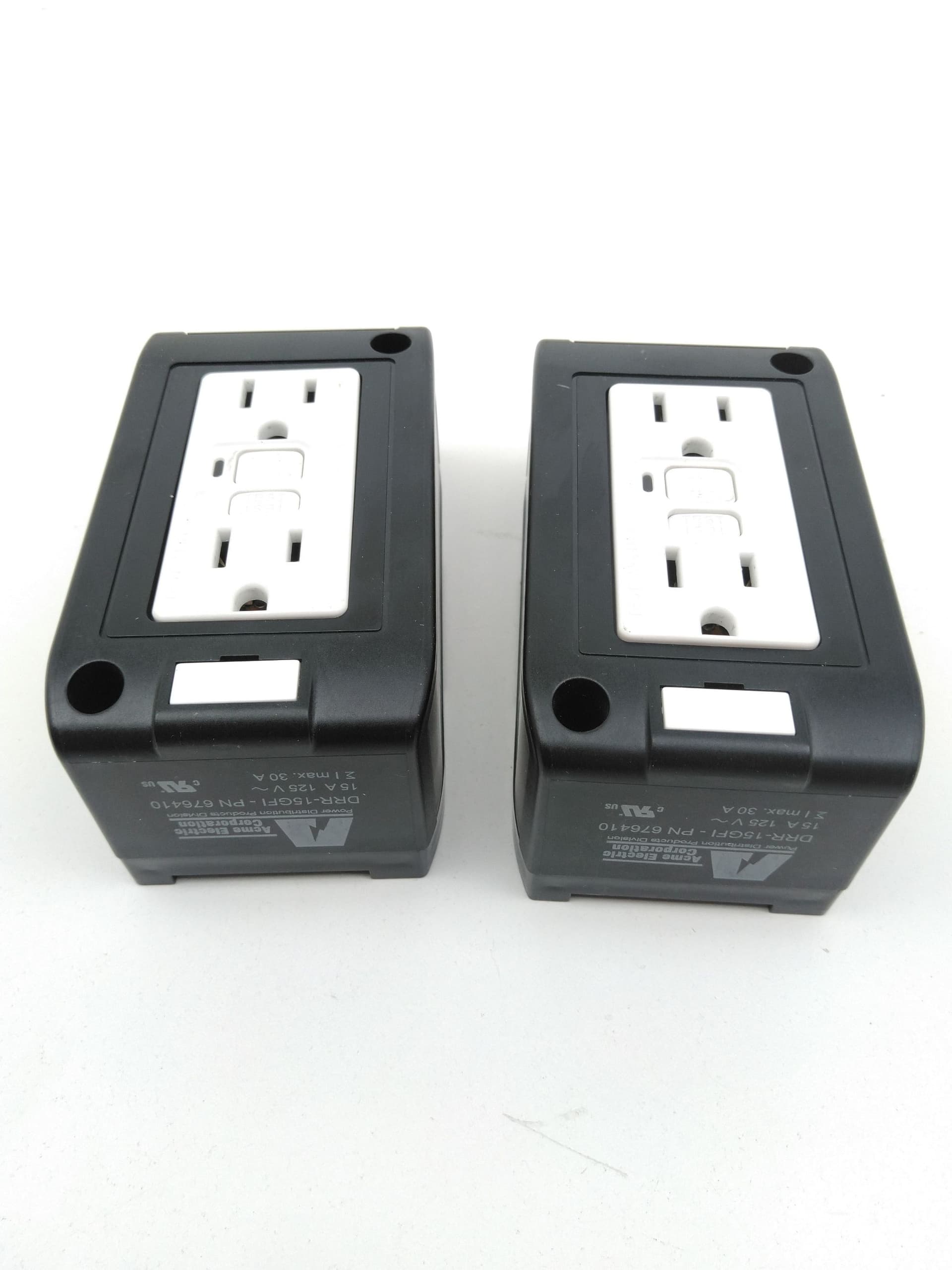 Acme Electric Corp DRR-15GFI pn 676410 Duplex Outlet GFI 15A, DIN mount