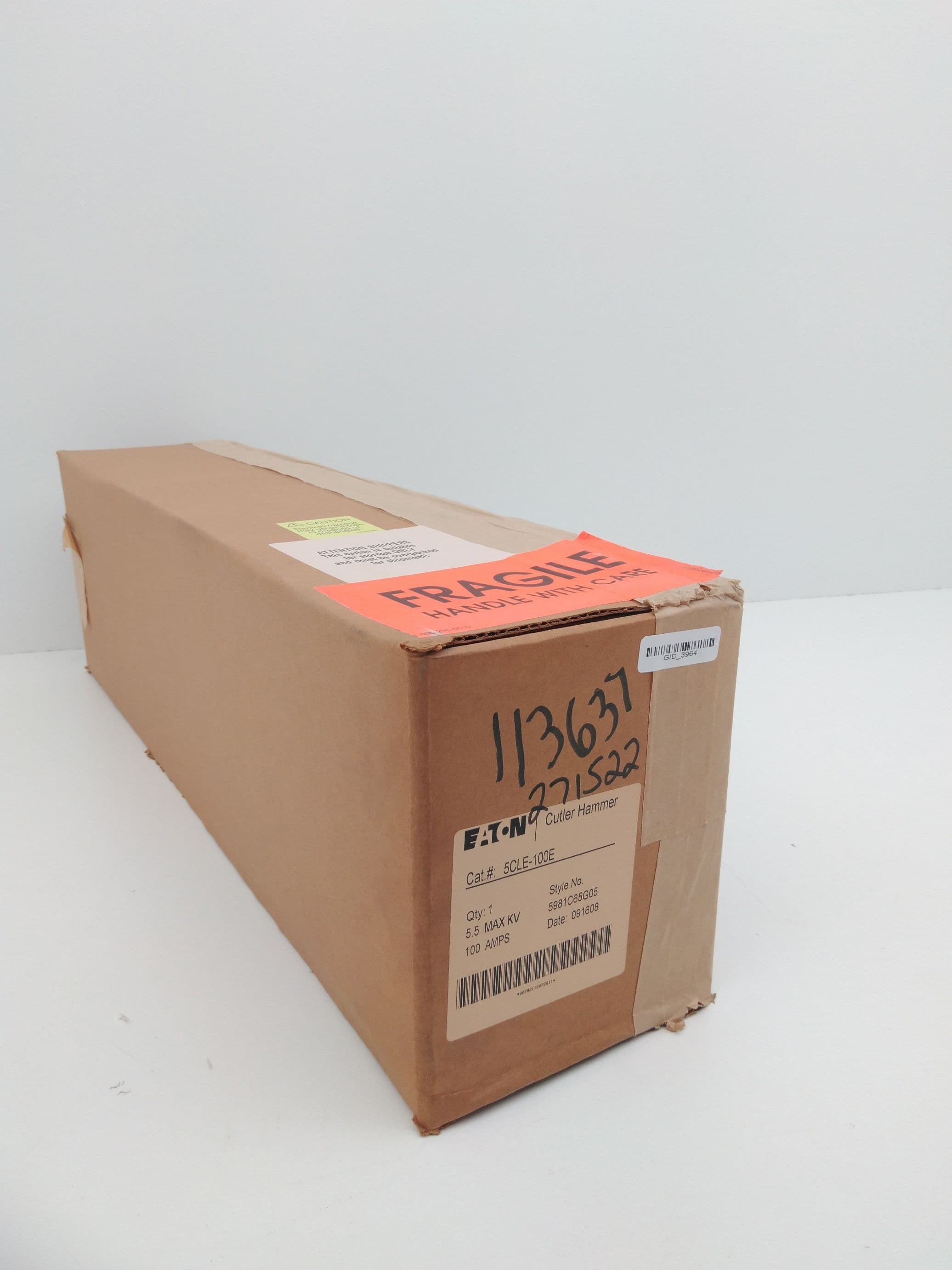 Eaton 5CLE-100E Current Limiting Medium Voltage Fuse, 5.5KV, 100A