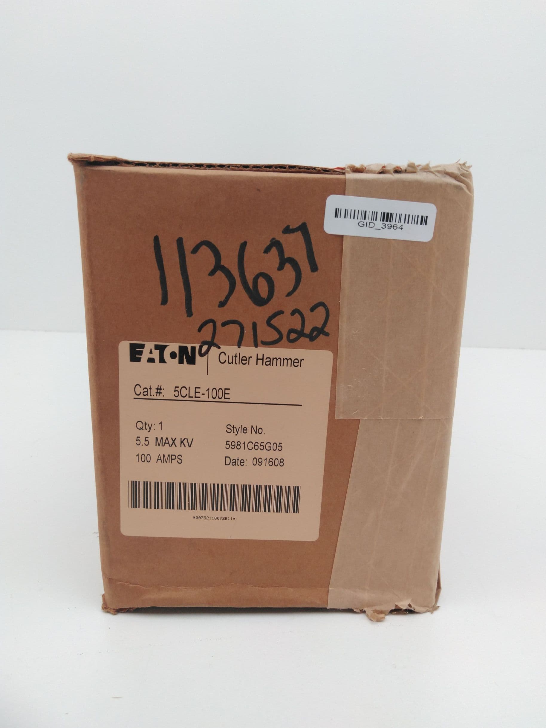 Eaton 5CLE-100E Current Limiting Medium Voltage Fuse, 5.5KV, 100A