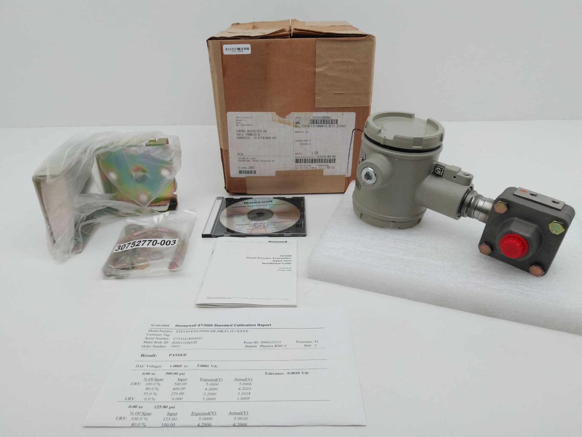 Honeywell STG140-E1G-00000-DE,MB,F1,1C+XXXX Smart Pressure Transmitter, ST3000