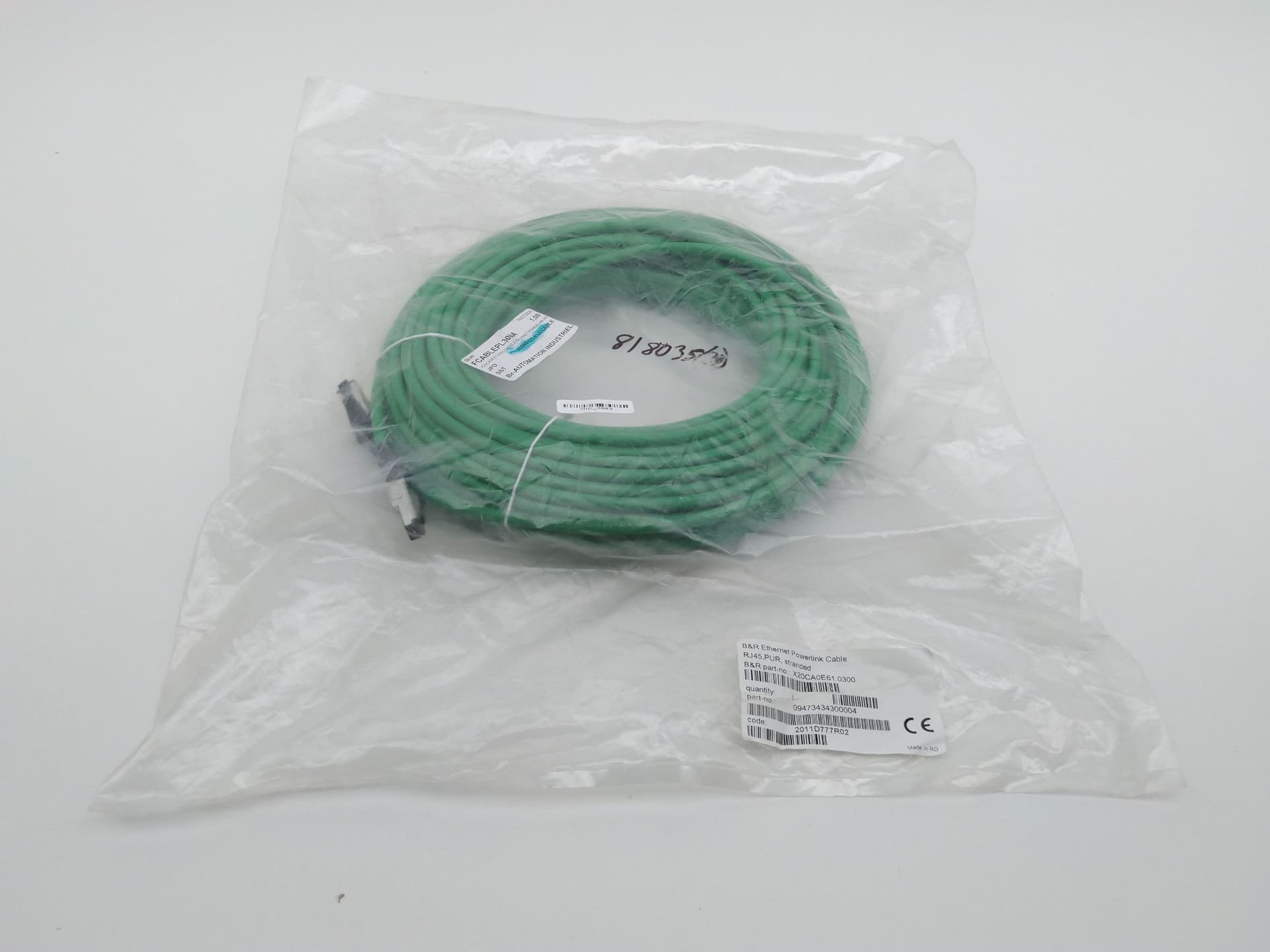 B&R Automation X20CA0E61.0300 30M Ethernet Powerlink