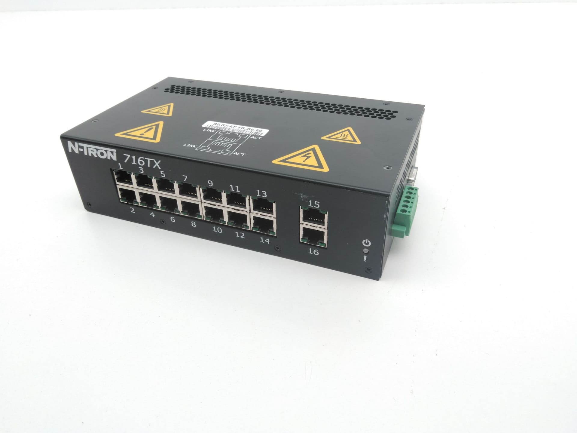 N-TRON 716TX Fully Managed Industrial Ethernet Switch, 16-Port, 10/100BaseTx