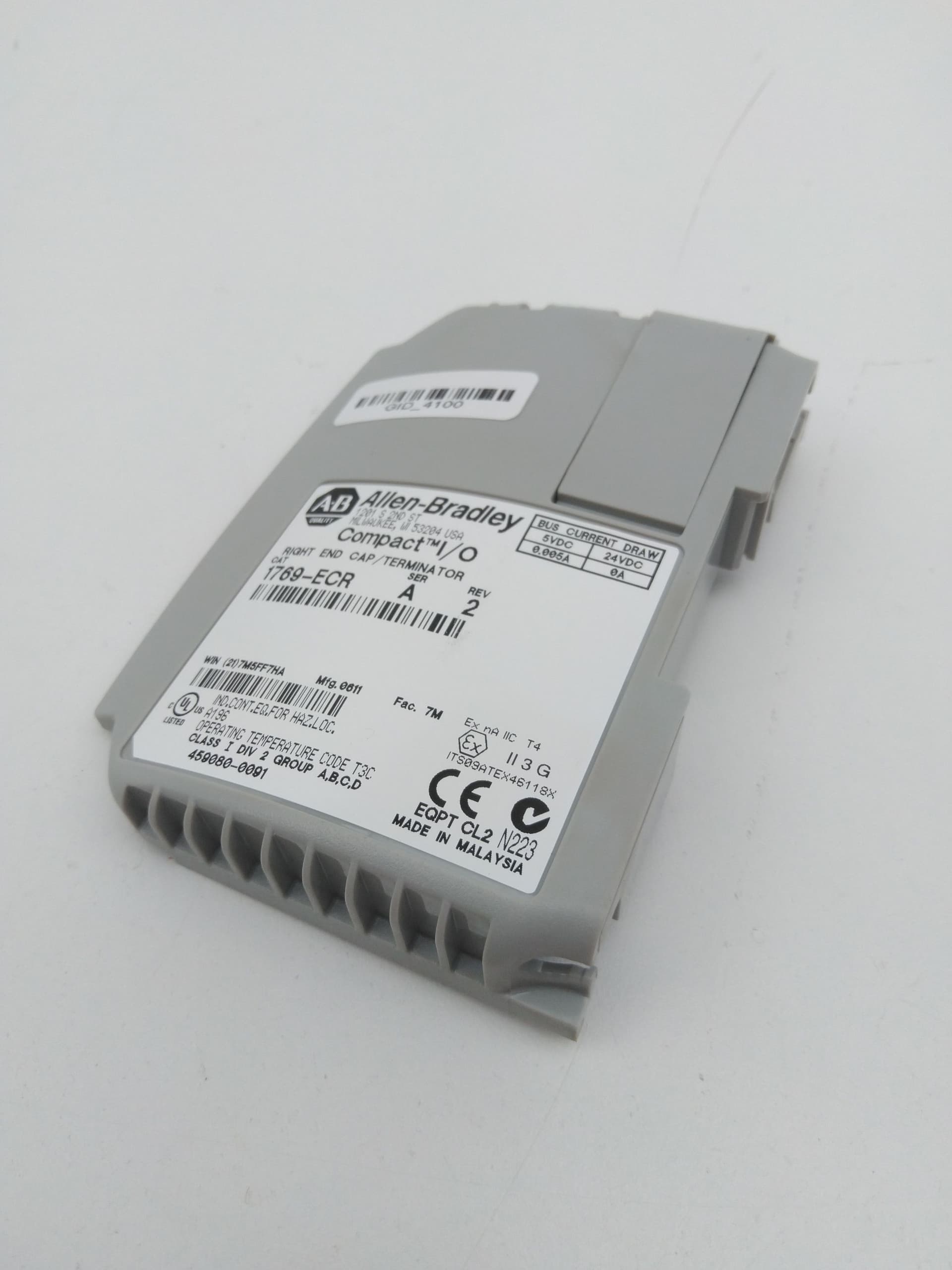 Allen-Bradley 1769-ECR CompactLogix Right End Cap/Terminator
