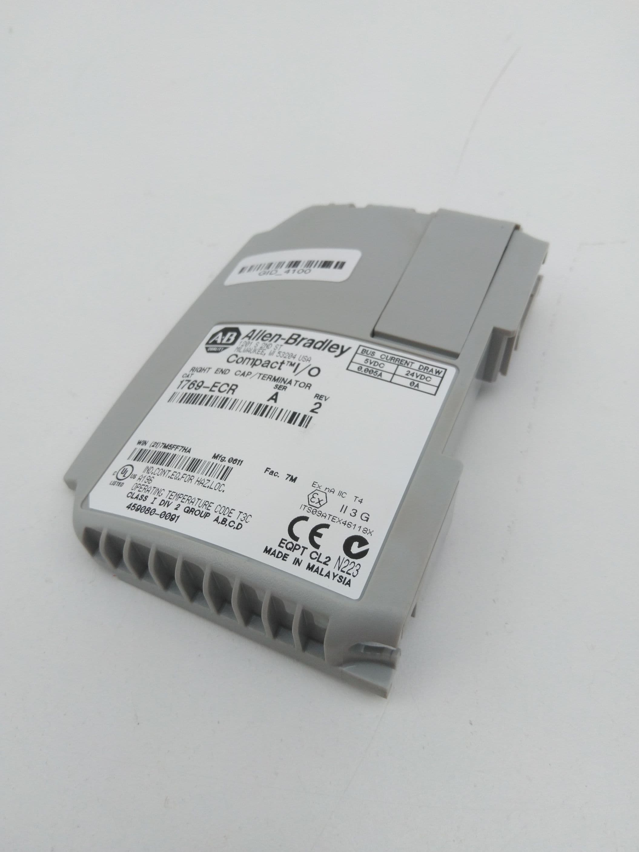 Allen-Bradley 1769-ECR CompactLogix Right End Cap/Terminator