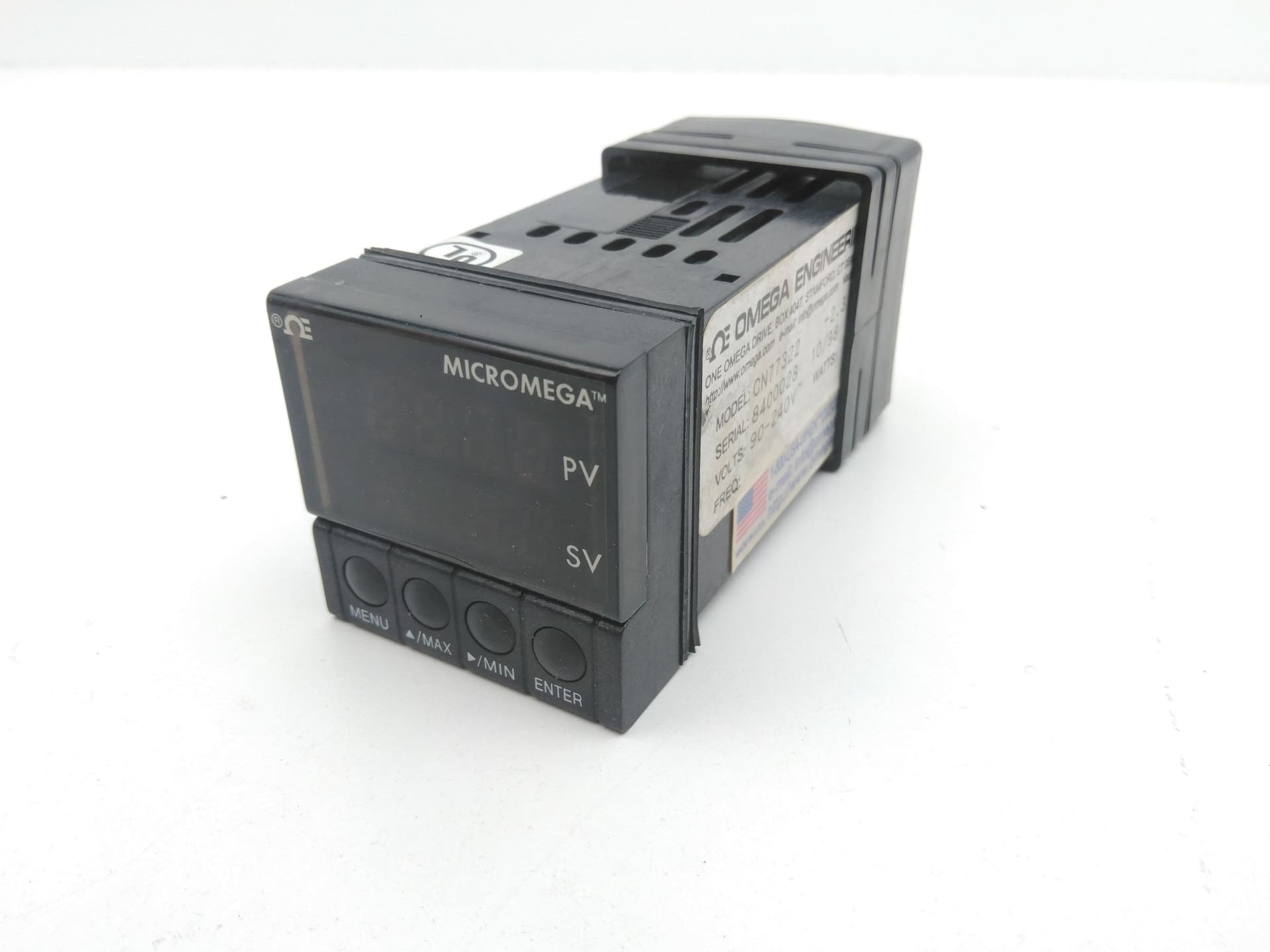 Omega CN77322 Temperature Controller, Dual Output, Dual Display, 90-240VAC, 7W