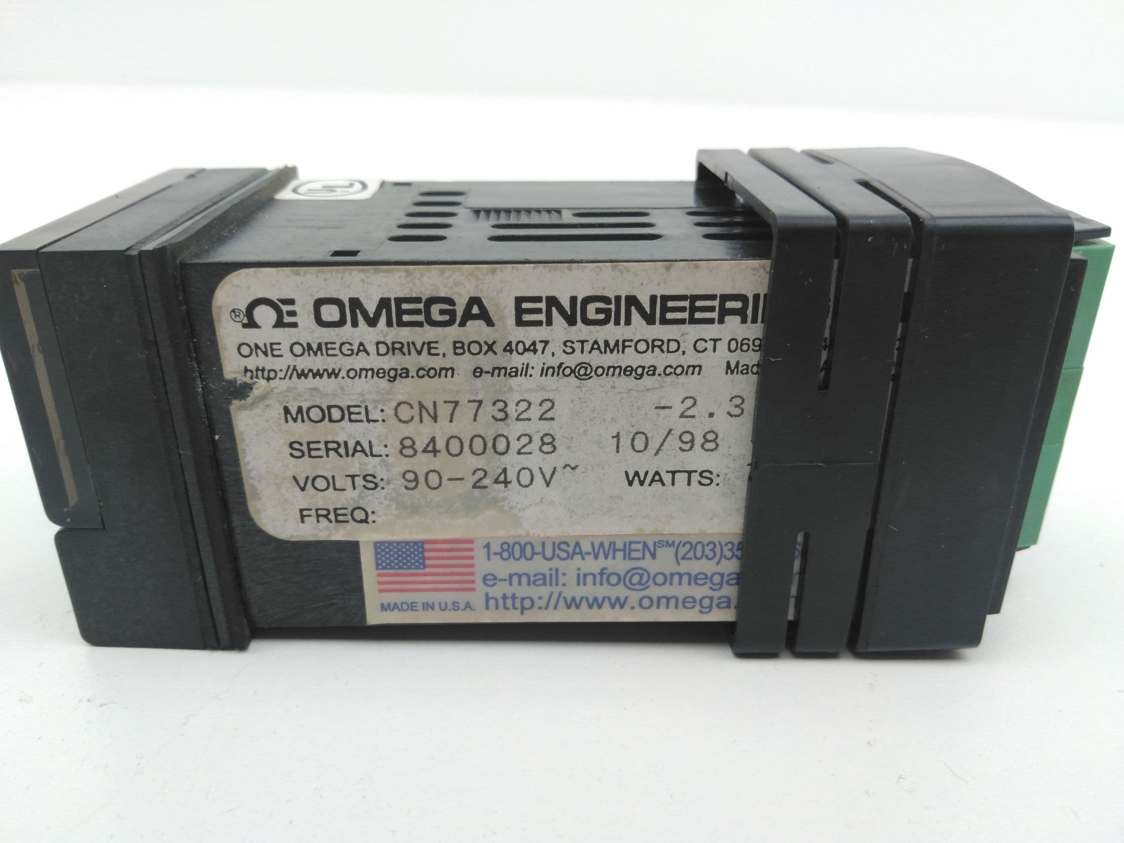 Omega CN77322 Temperature Controller, Dual Output, Dual Display, 90-240VAC, 7W
