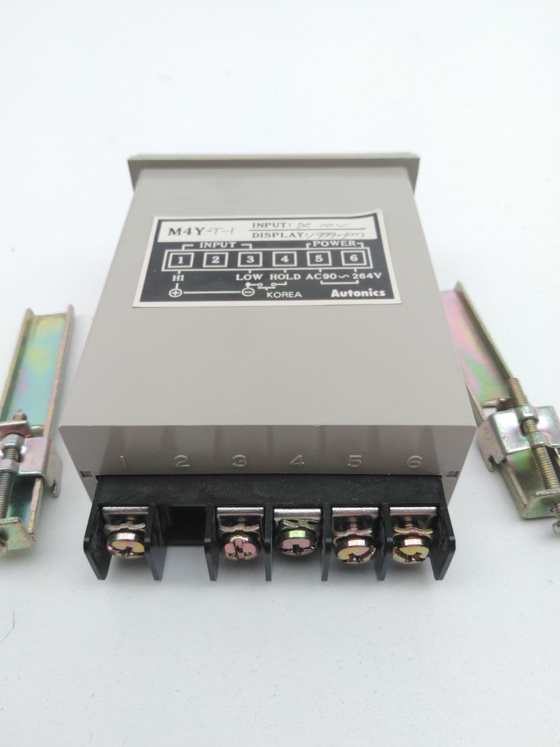 Autonics M4Y-T-1 Panel Mount Digital Tachometer, 90-264V, 1990RPM