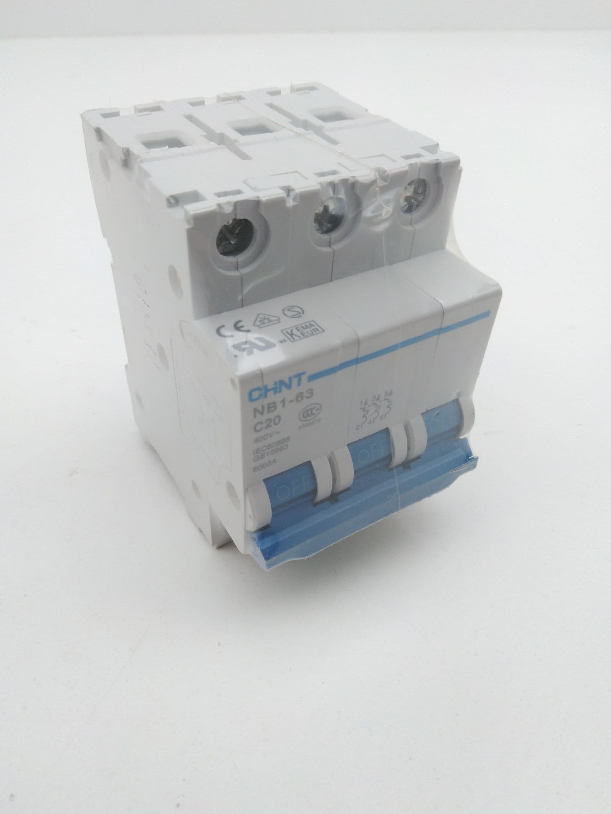 Chint NB1-63 C20 Circuit Breaker 400V, 3 Pole, 20A