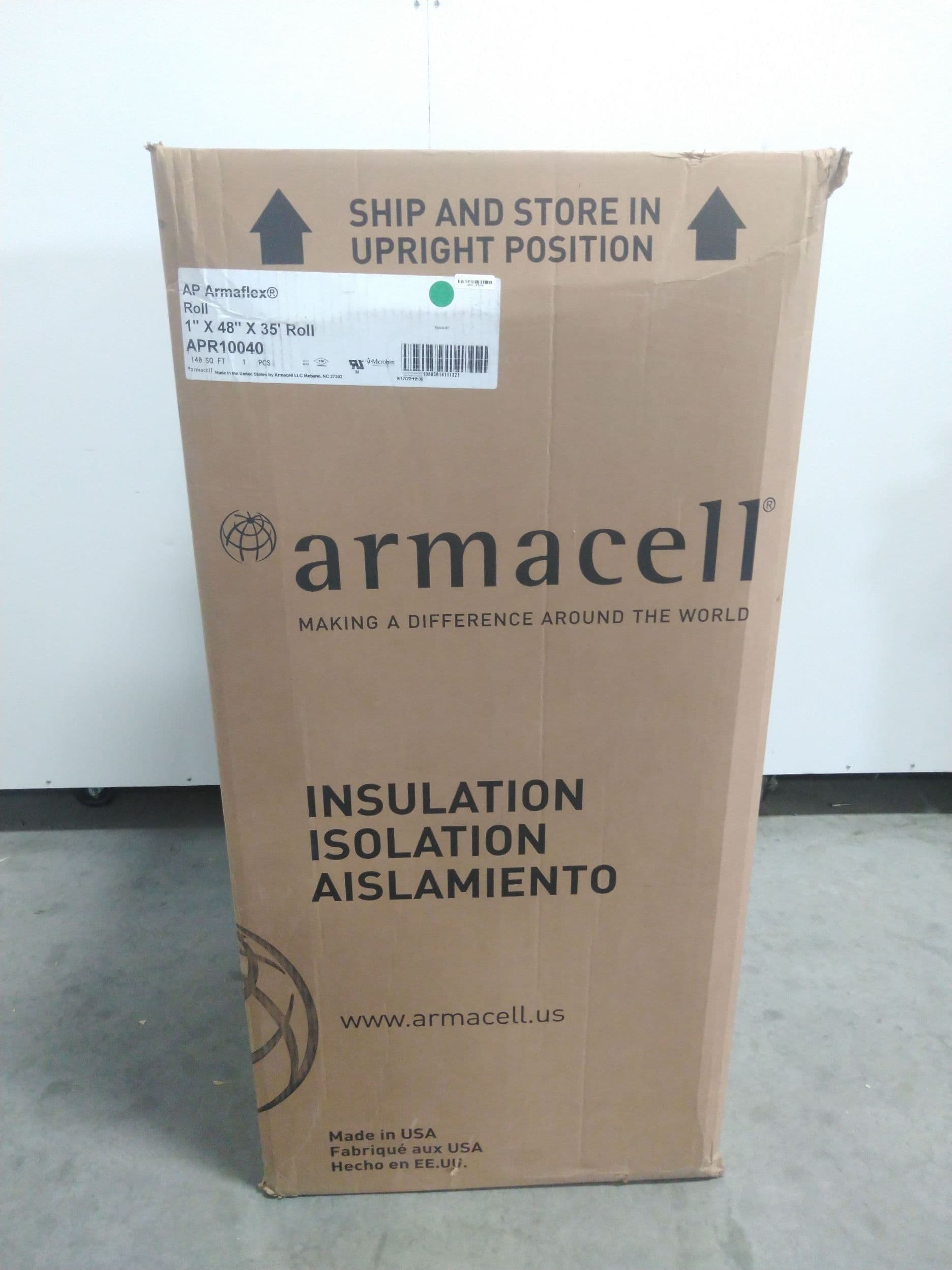 AP Armaflex APR10040 1"x 48"x 35' Roll Duct Wrap/Liner