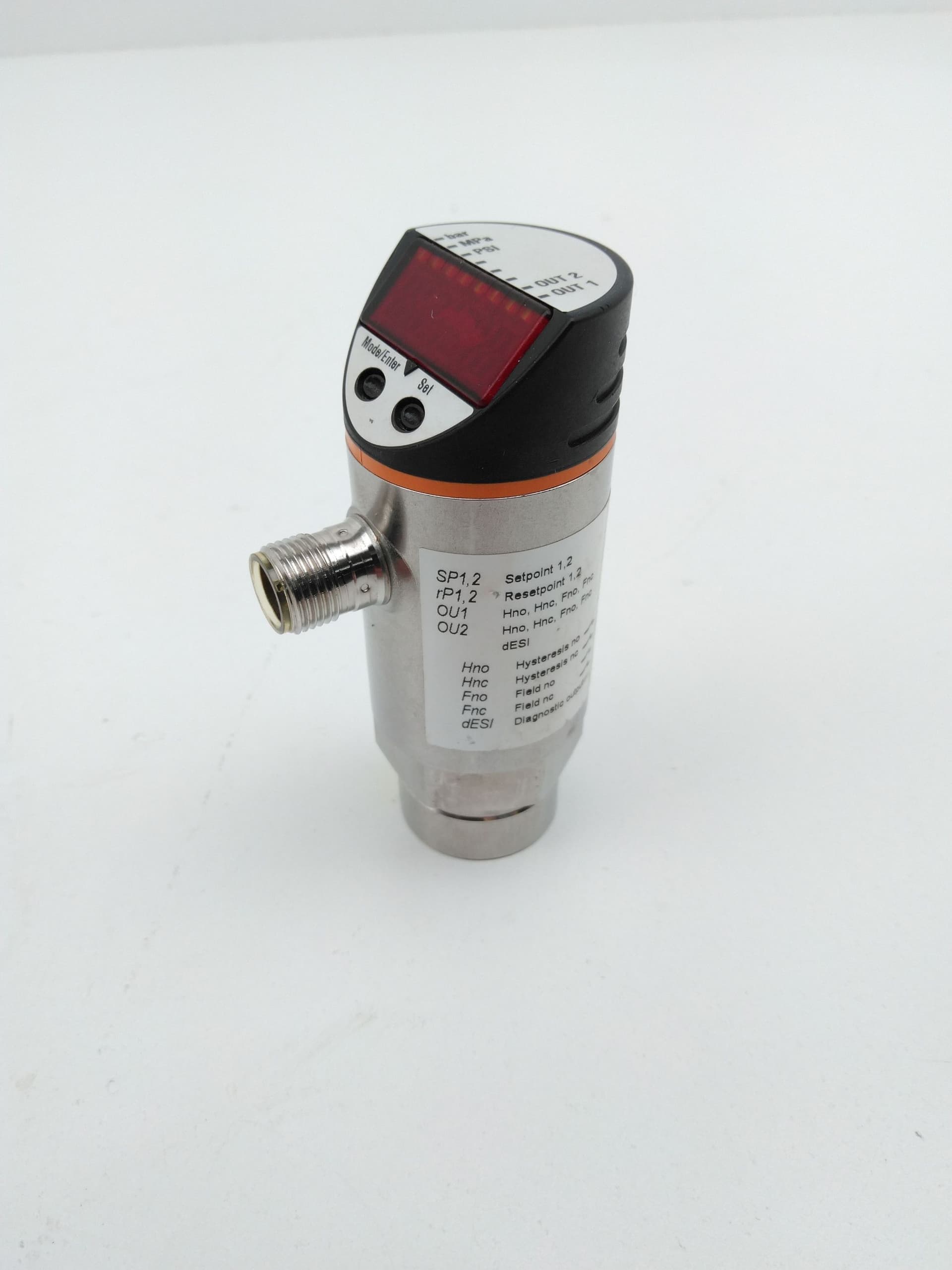 Ifm Electronic PN7204 Pressure Sensor with Display, 1/4NPT, -14…145PSI