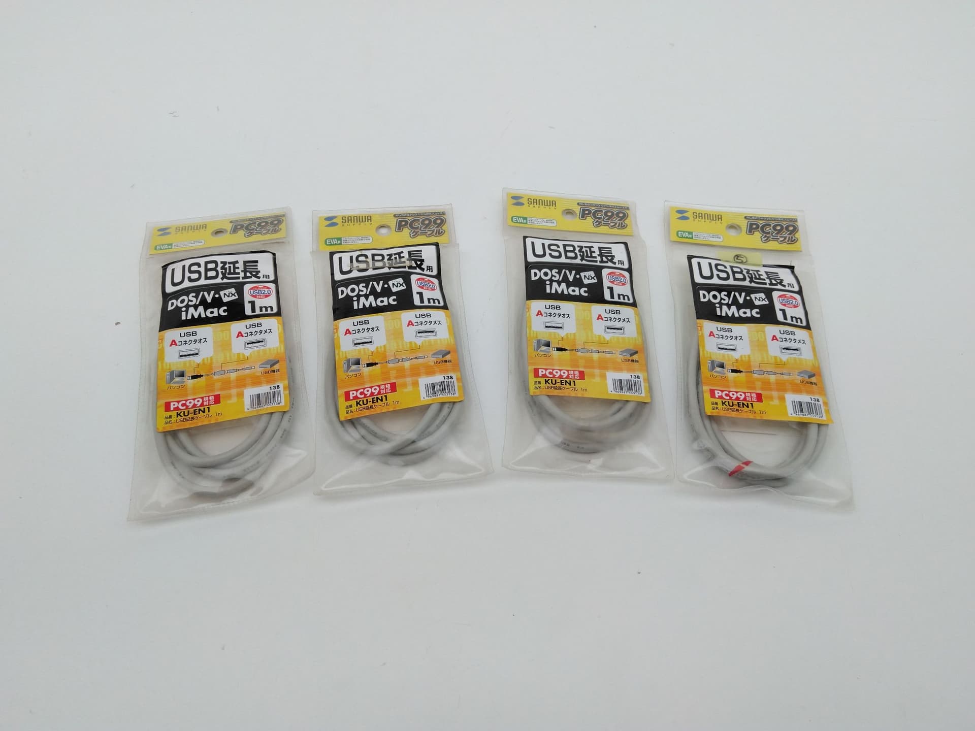 Sanwa Supply KU-EN1 USB Extension Cable, 3.3 ft (1 m)